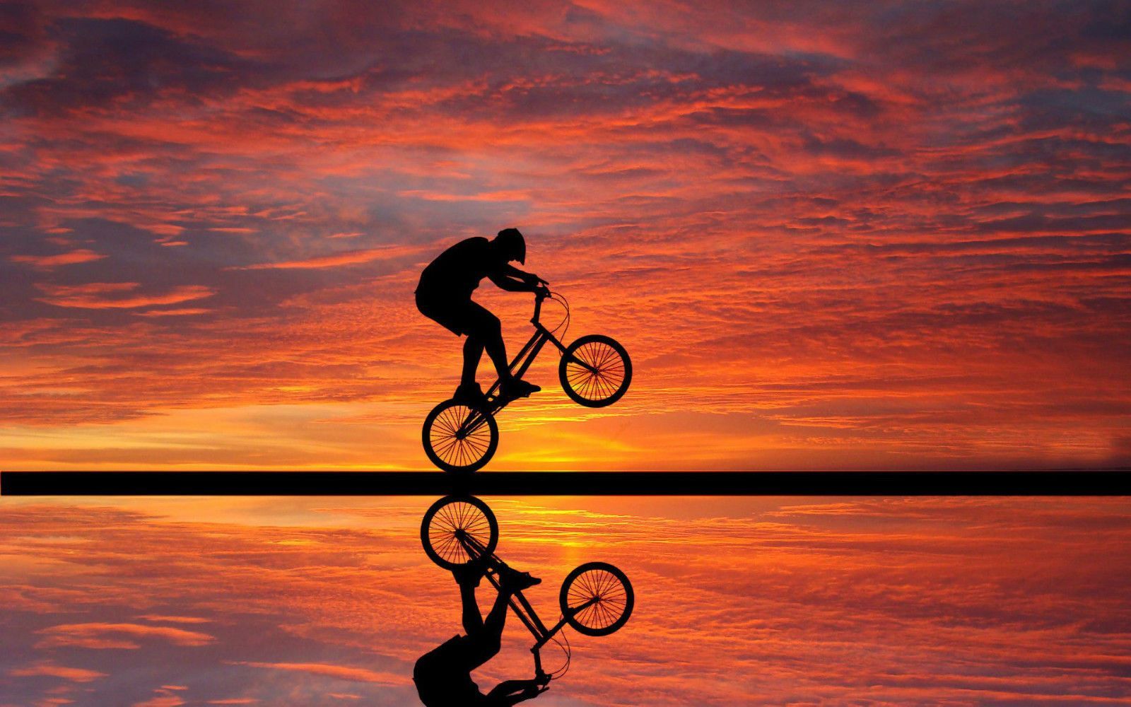 Framed Print Rider Doing Stunts at Sunset Picture Poster