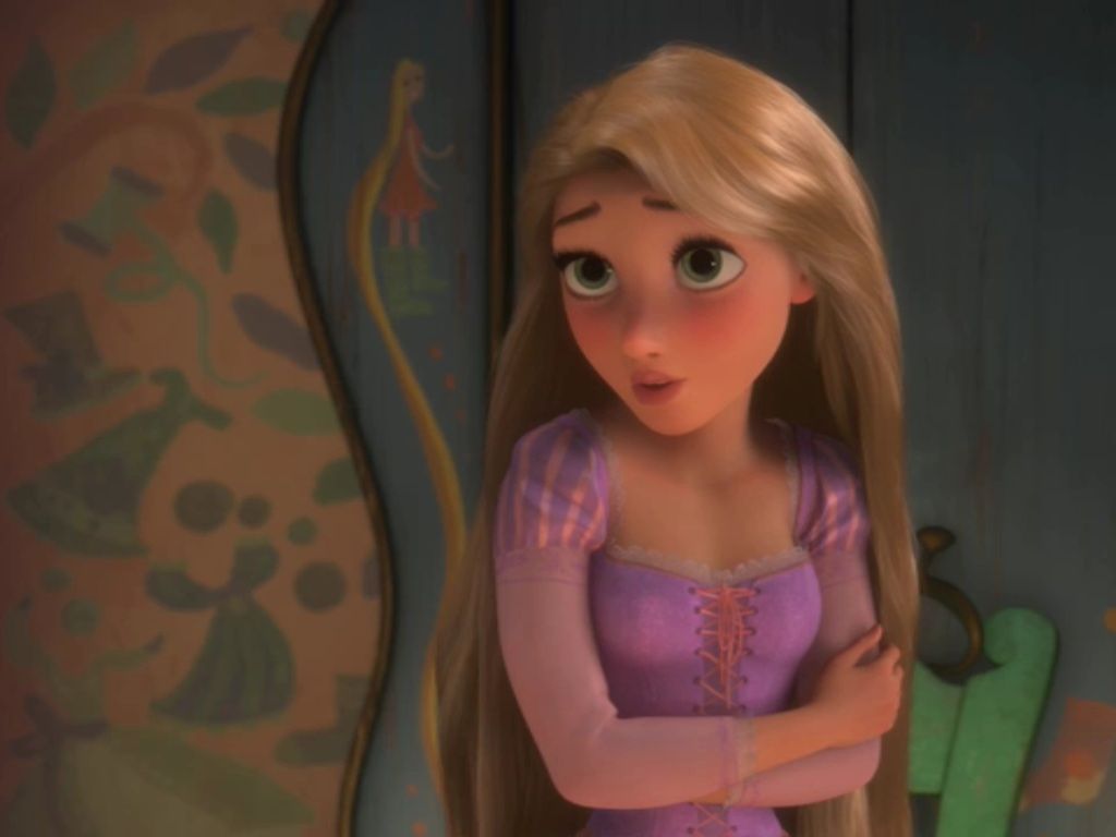 Rapunzel turned down by Mother Gothel of Disney's