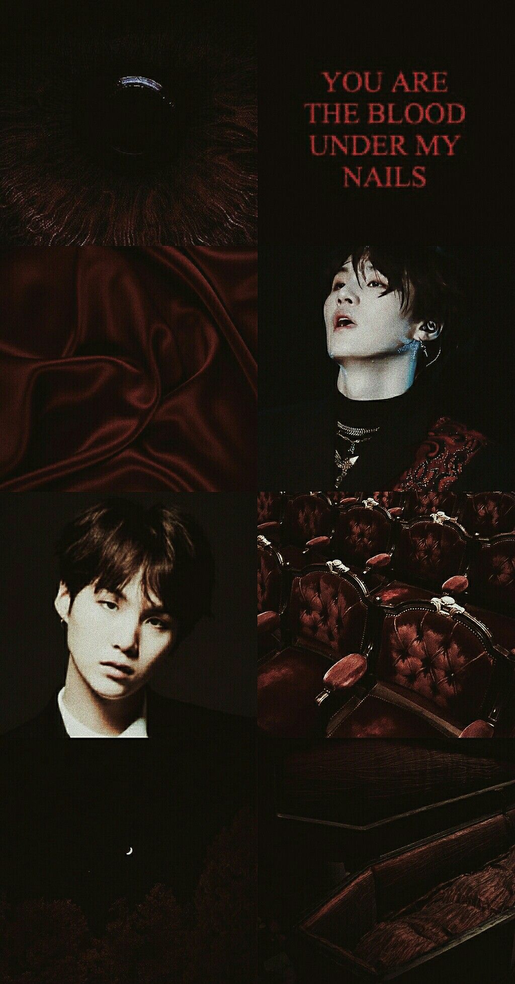 Yoongi aesthetic vampire black and red. Red aesthetic, Black