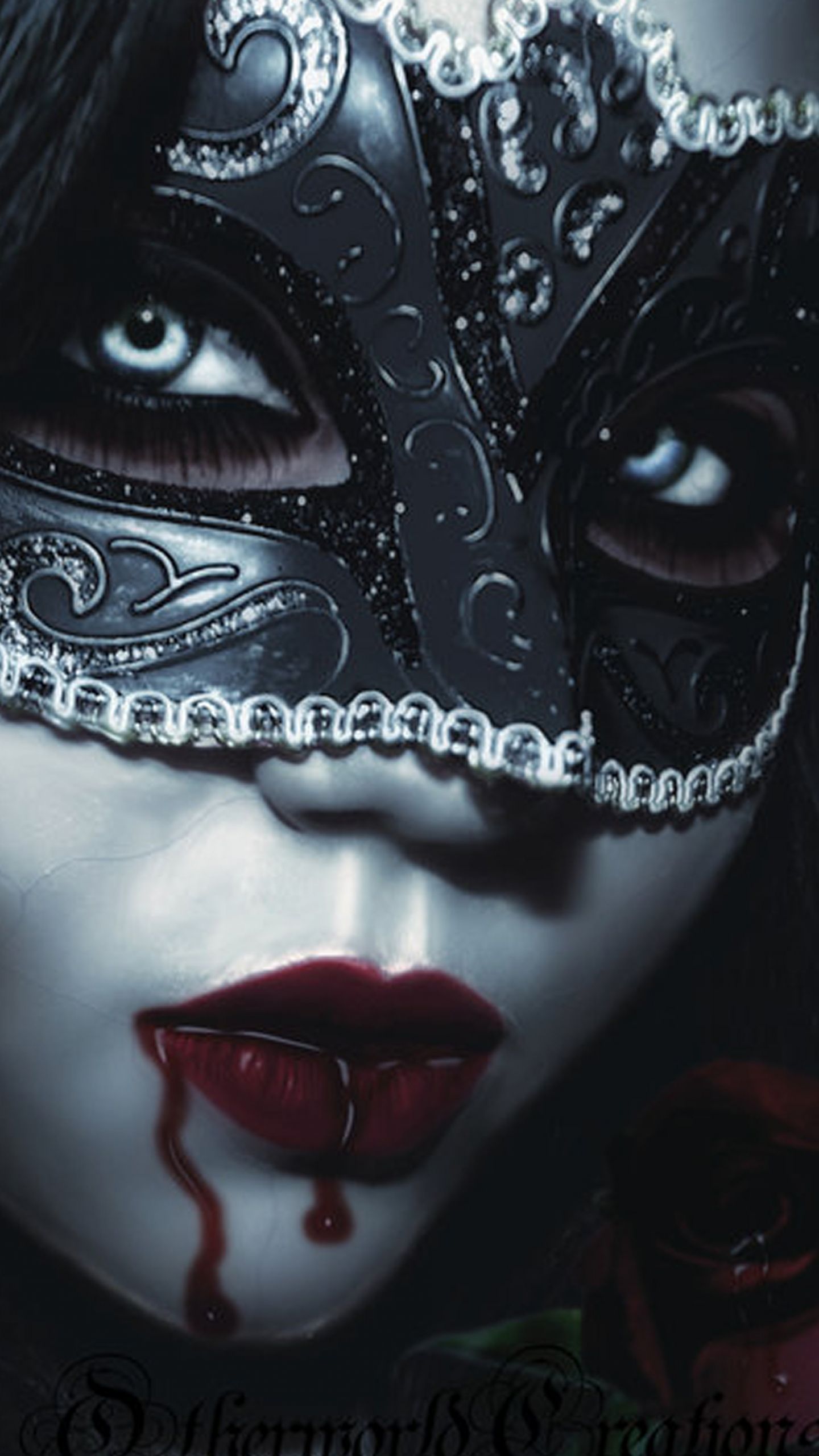 Free download dark LADY masquerade Vampire HD Wallpaper 4000x3000