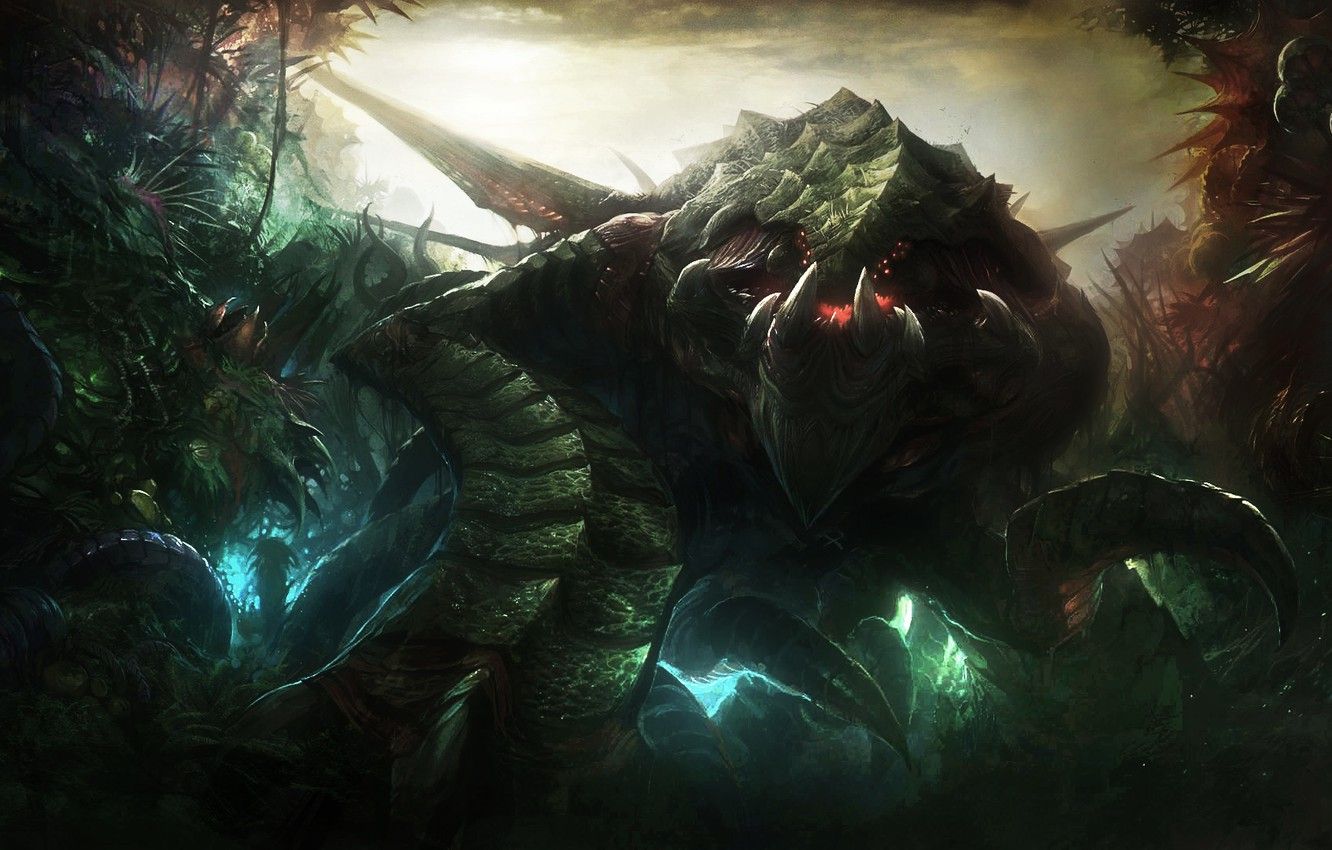 Wallpaper StarCraft, Powerful, Zerg, Primal Zerg, Zurvan