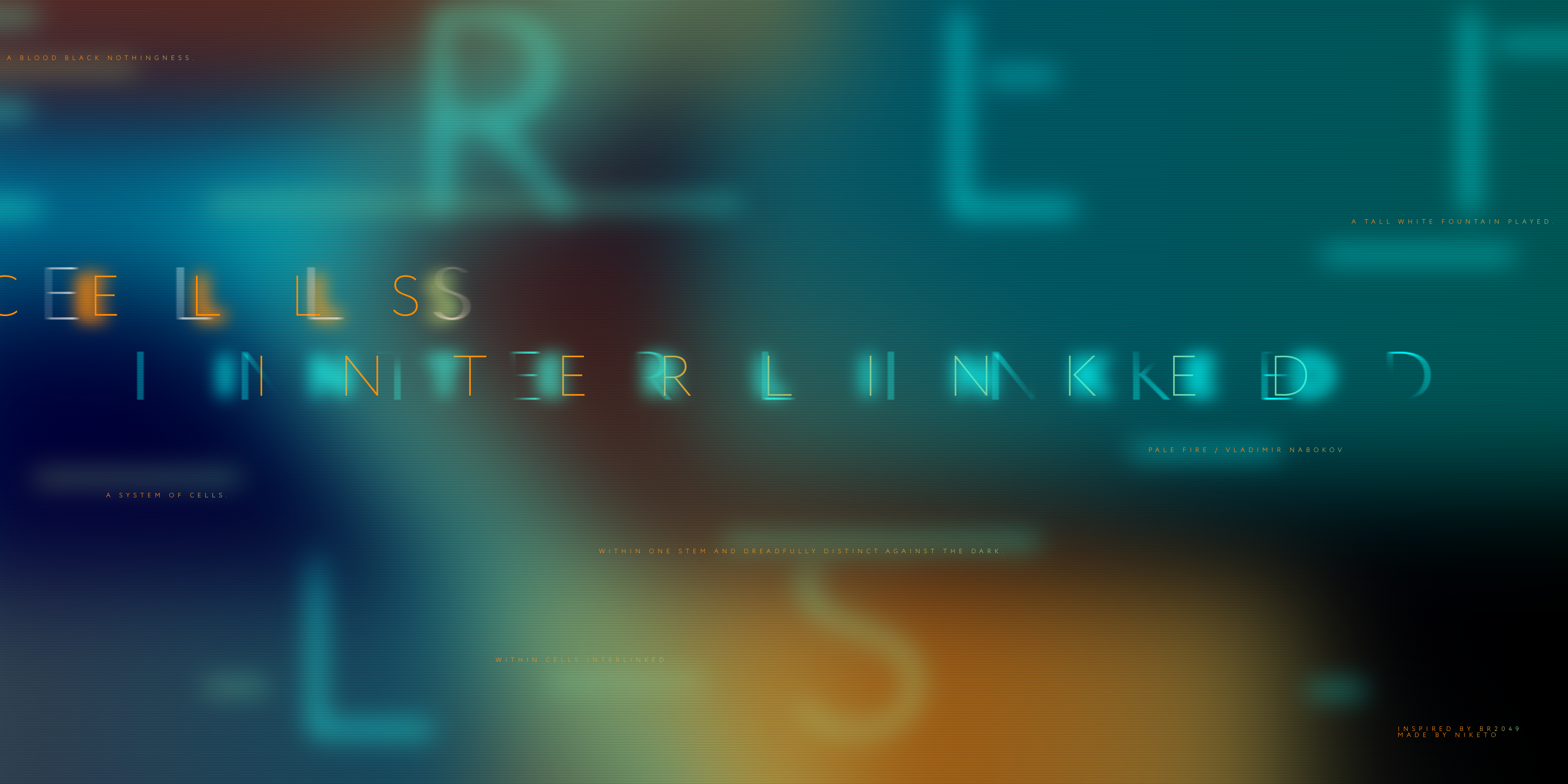 Wallpaper Cells Interlinked, Blade Runner 4K, Typography