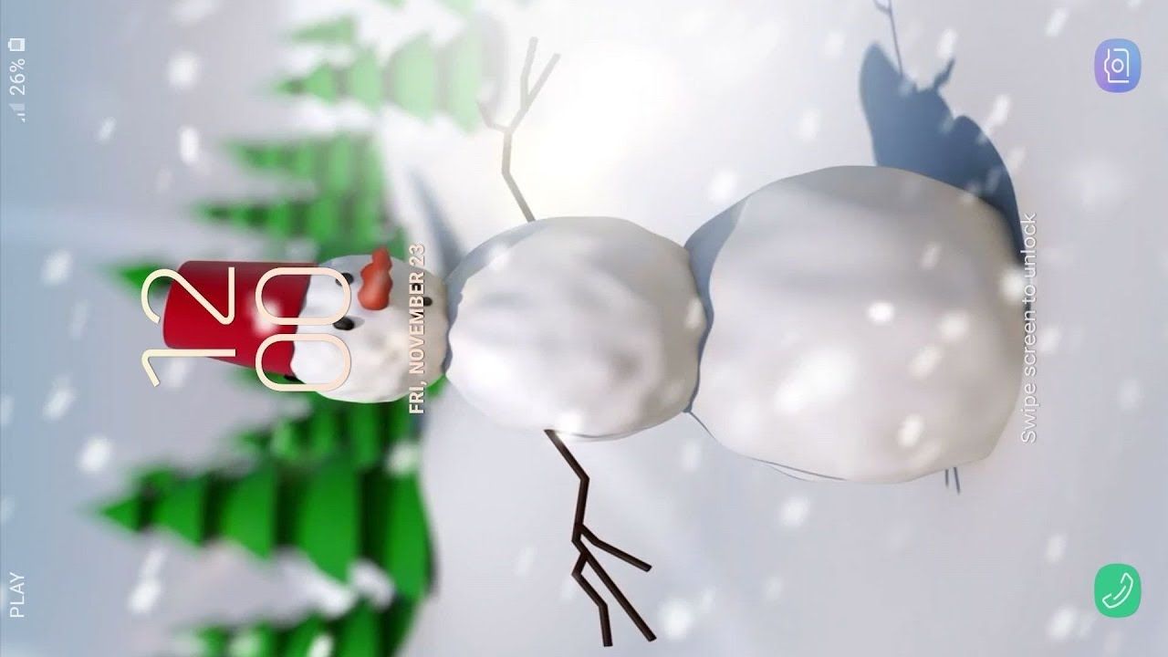 3D Snowman Live Wallpaper