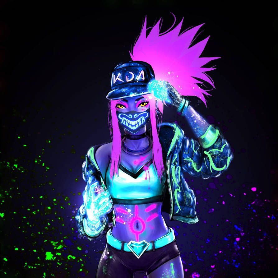 K DA Akali Neon