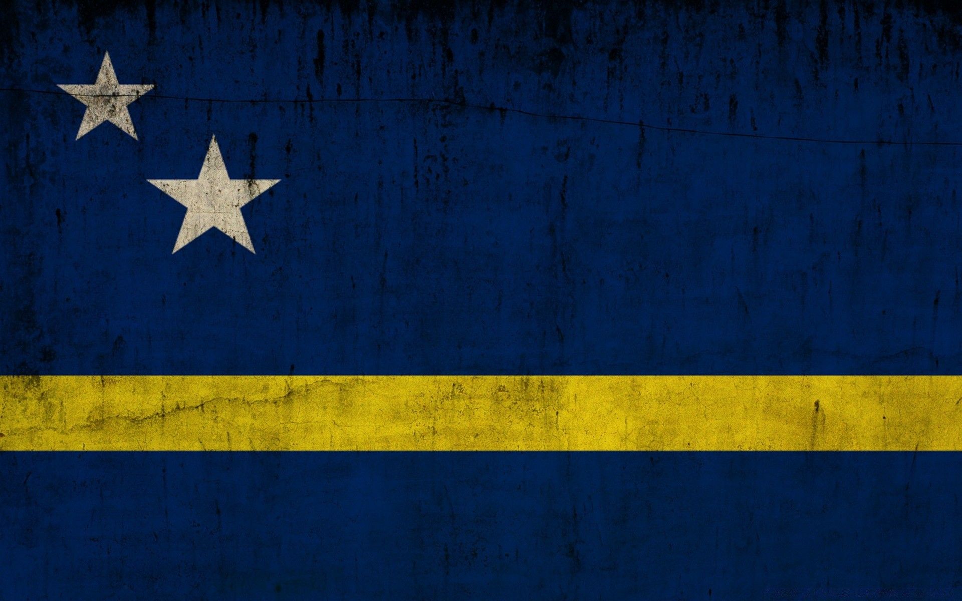 Grunge Flag Of Curacao