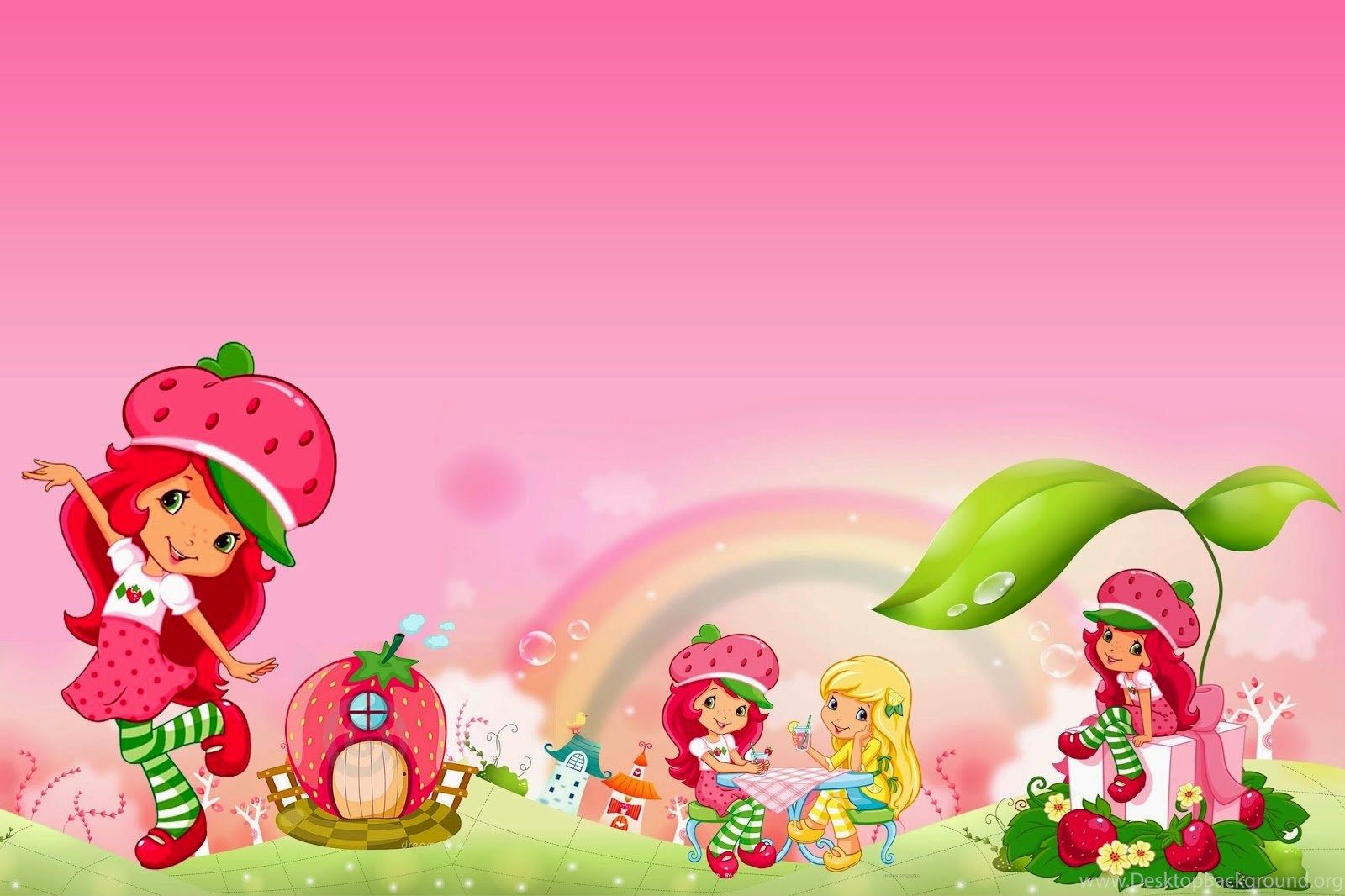 Strawberry Shortcake Background Wallpaper