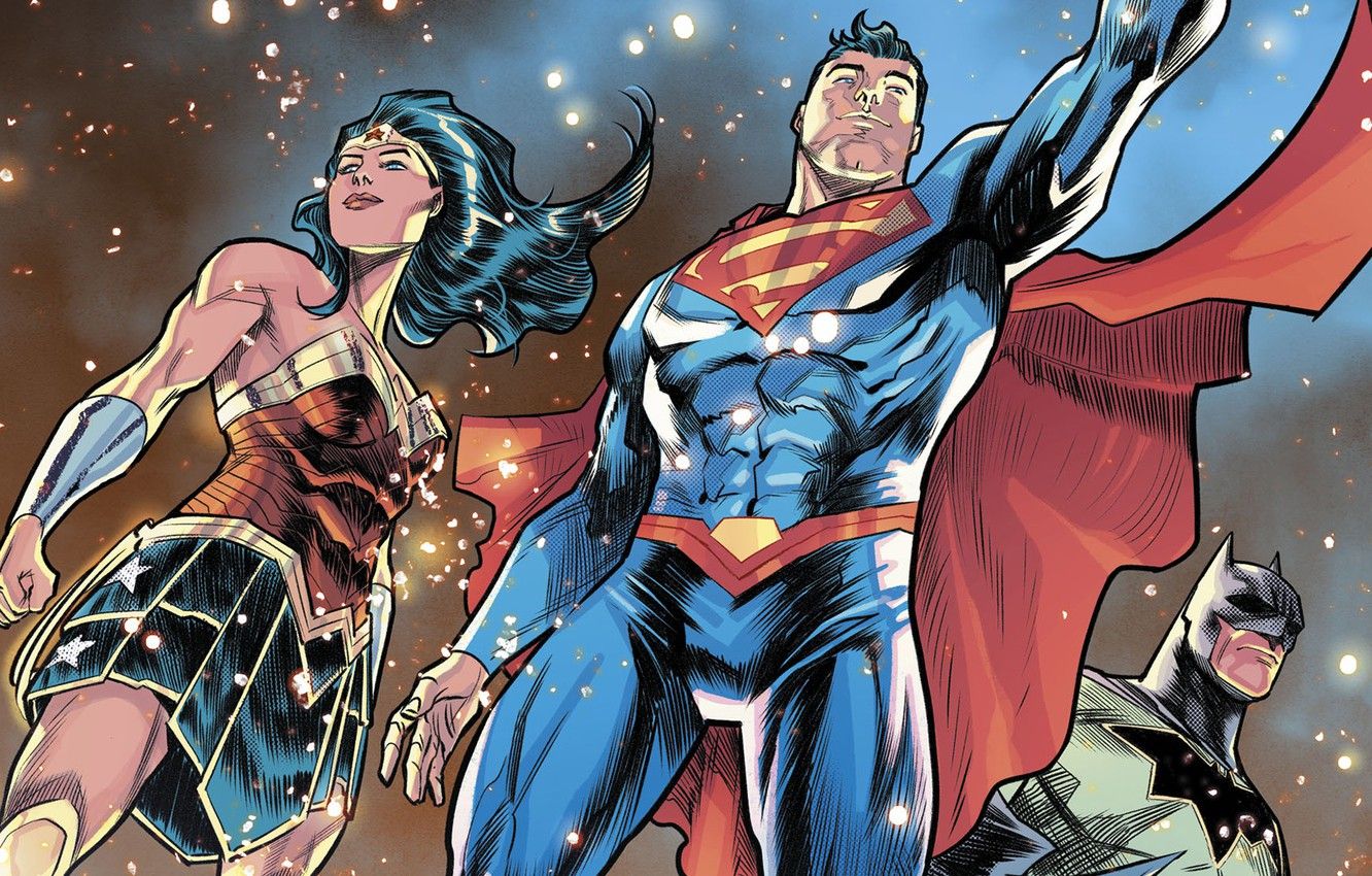 Wallpaper batman, superman, comics, heroes, justice league, wonder