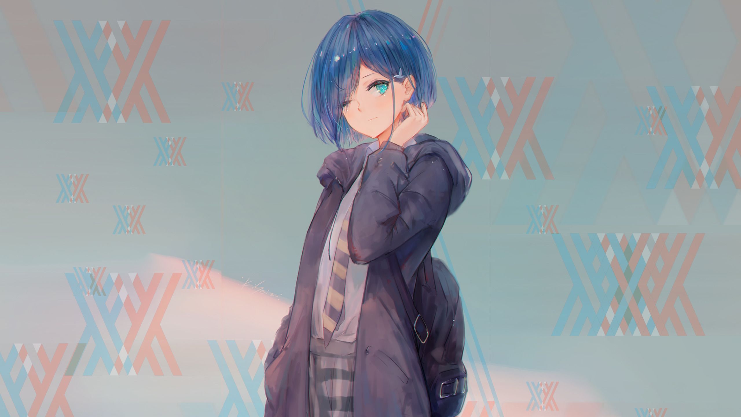 Download 2560x1600 wallpaper cute, ichigo, darling in the franxx