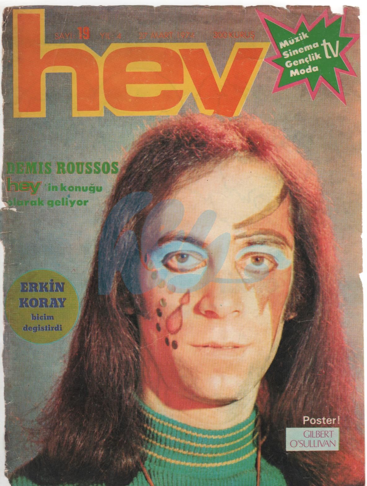 Erkin Koray on the cover of Hey magazine (Görüntüler ile). Sinema