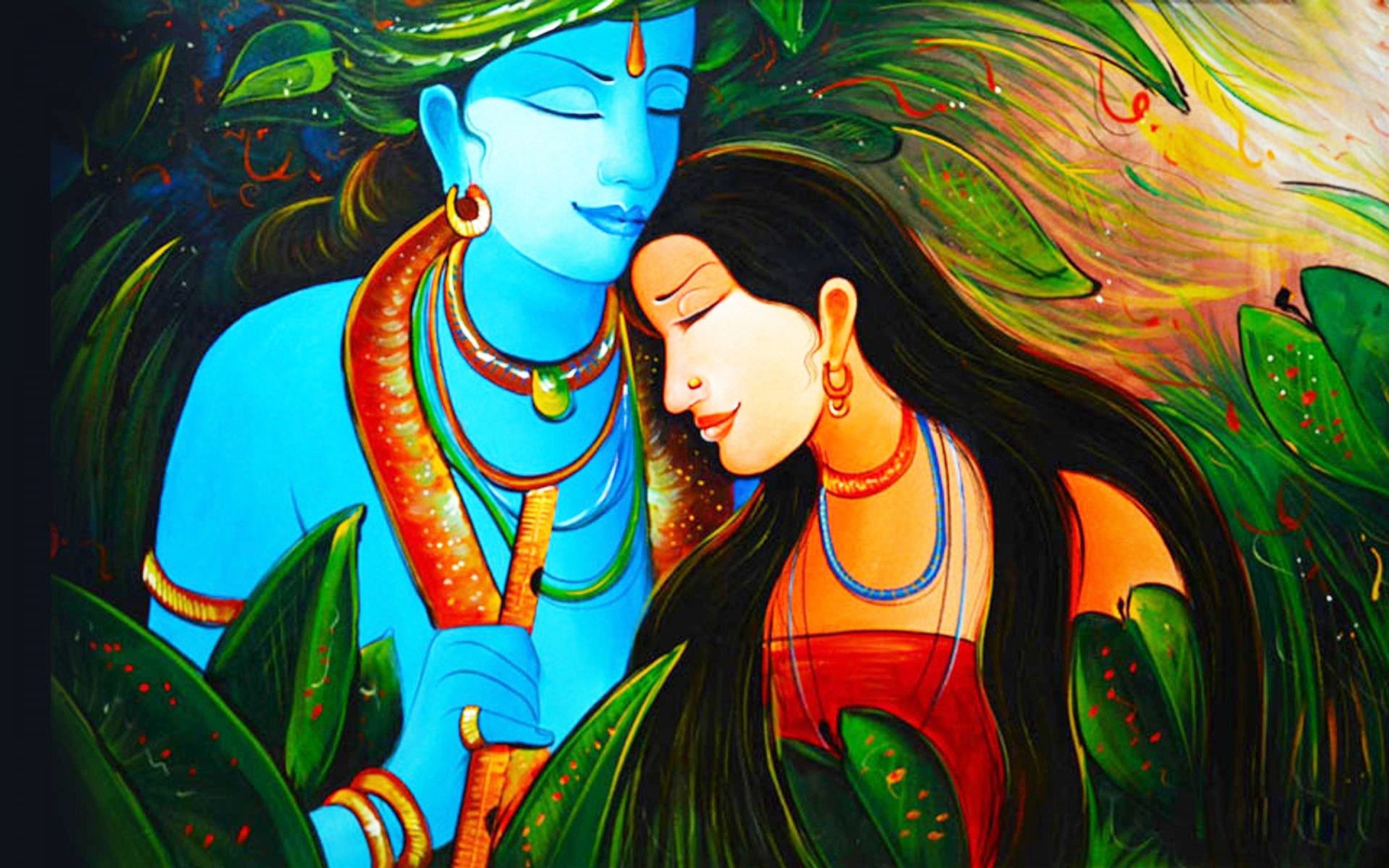 God Radha Krishna Background HD Wallpaper
