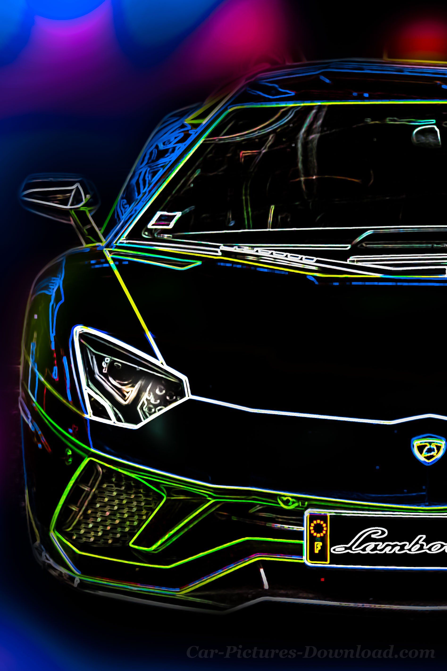 Blue Lamborghini Car Wallpaper HD
