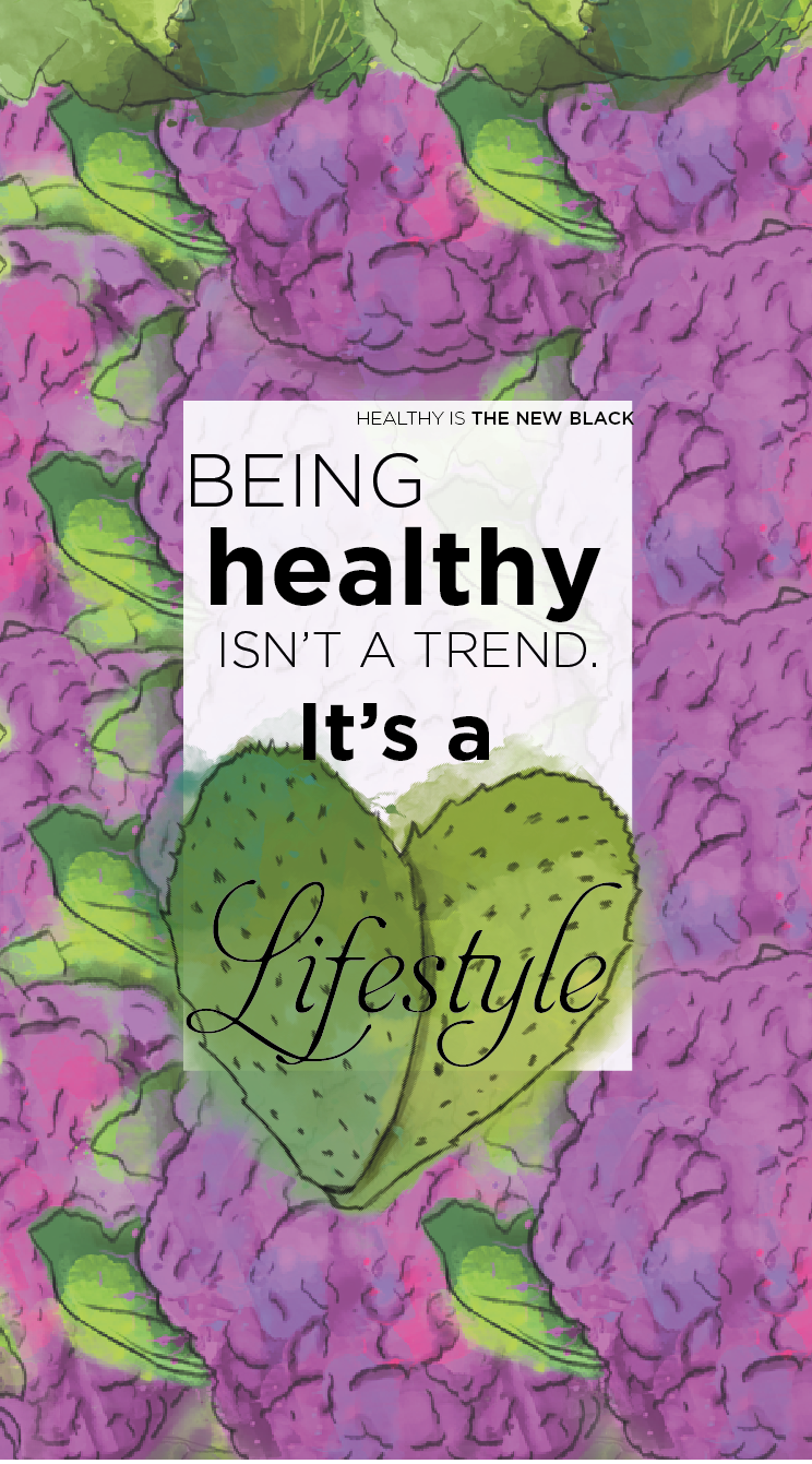 Being healthy isn´t a trend it´s a lifestyle iphone wallpaper