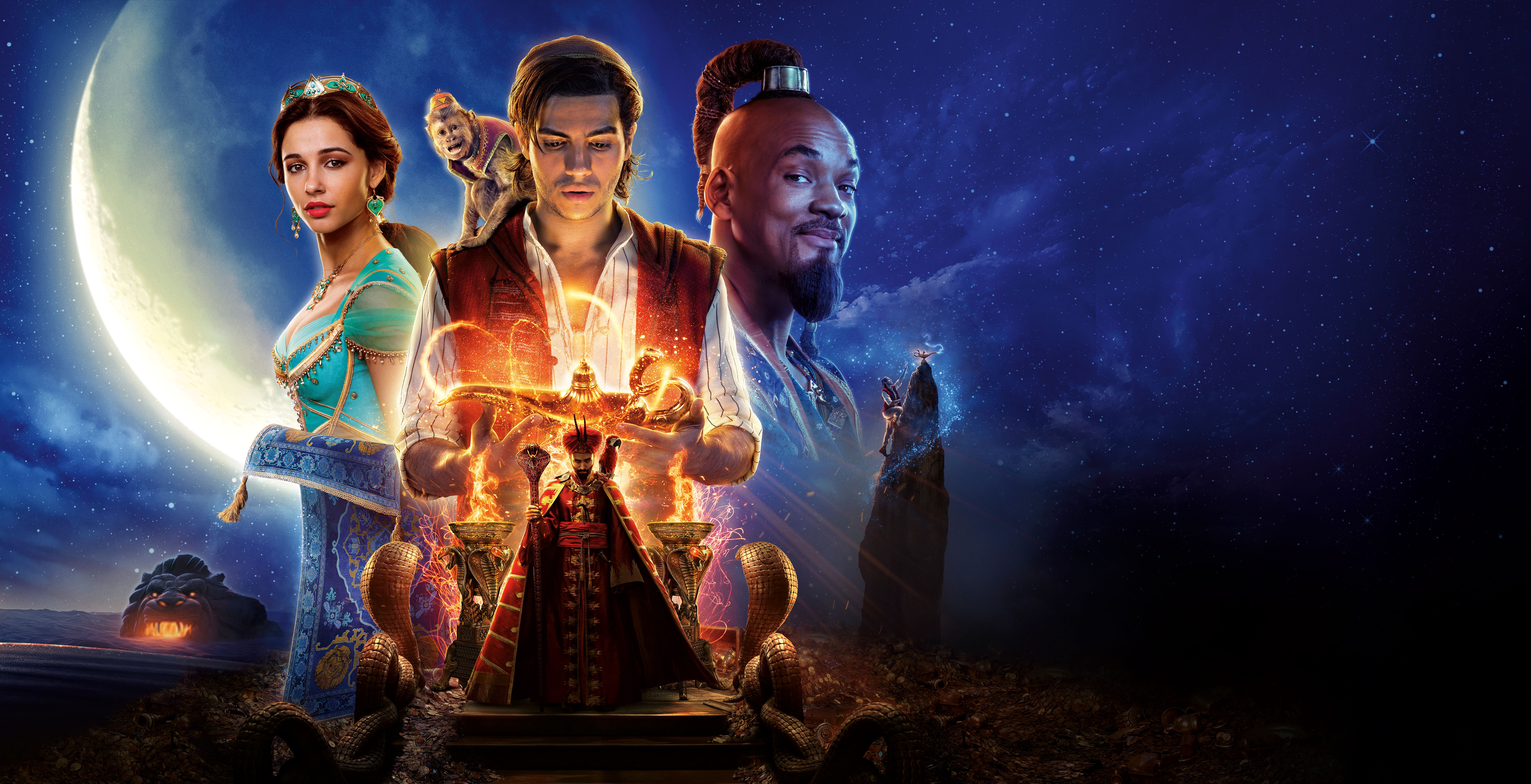 Aladdin Movie Poster 8k, HD Movies, 4k Wallpaper, Image