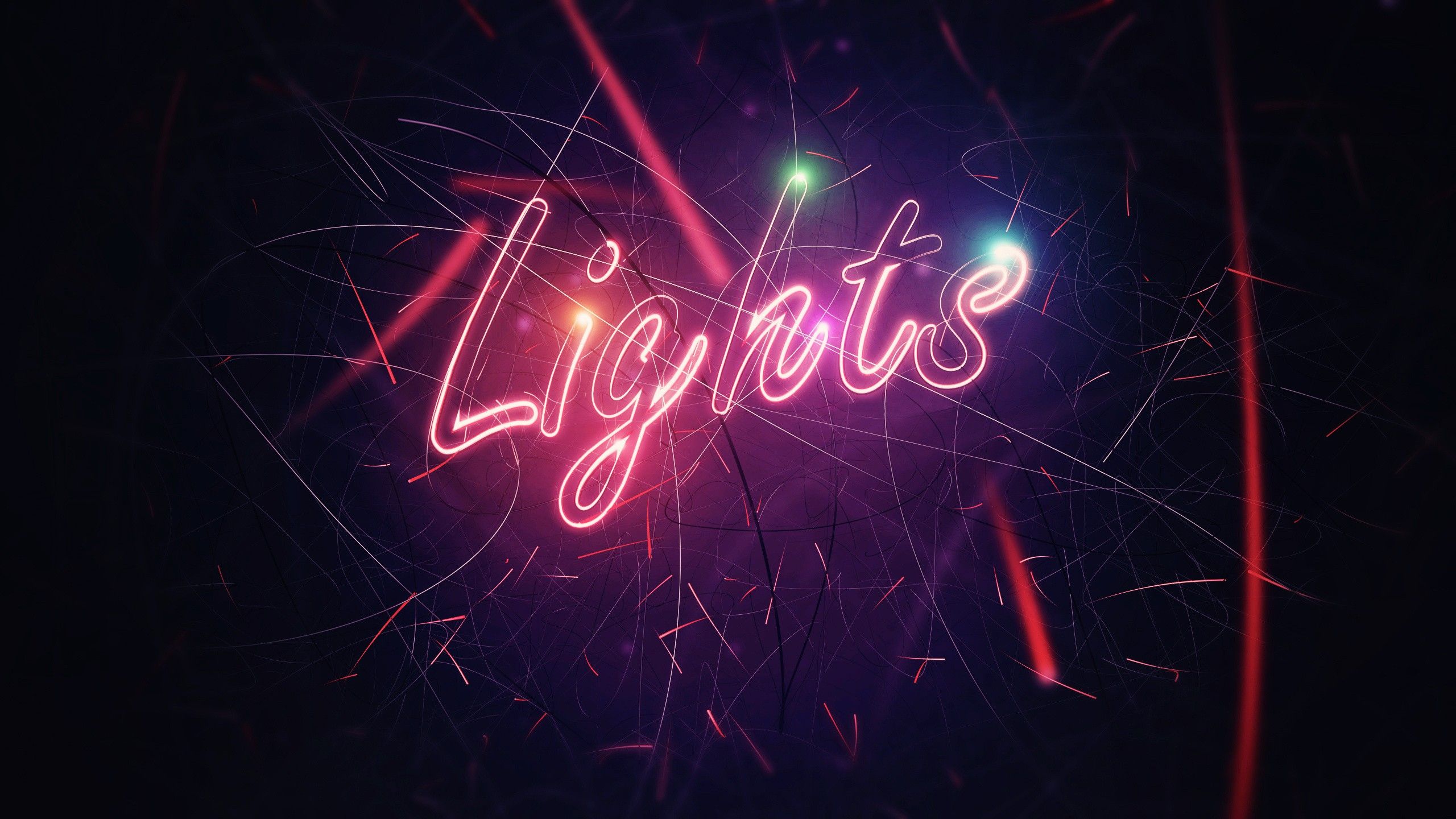 Neon Lights HD Wallpaper