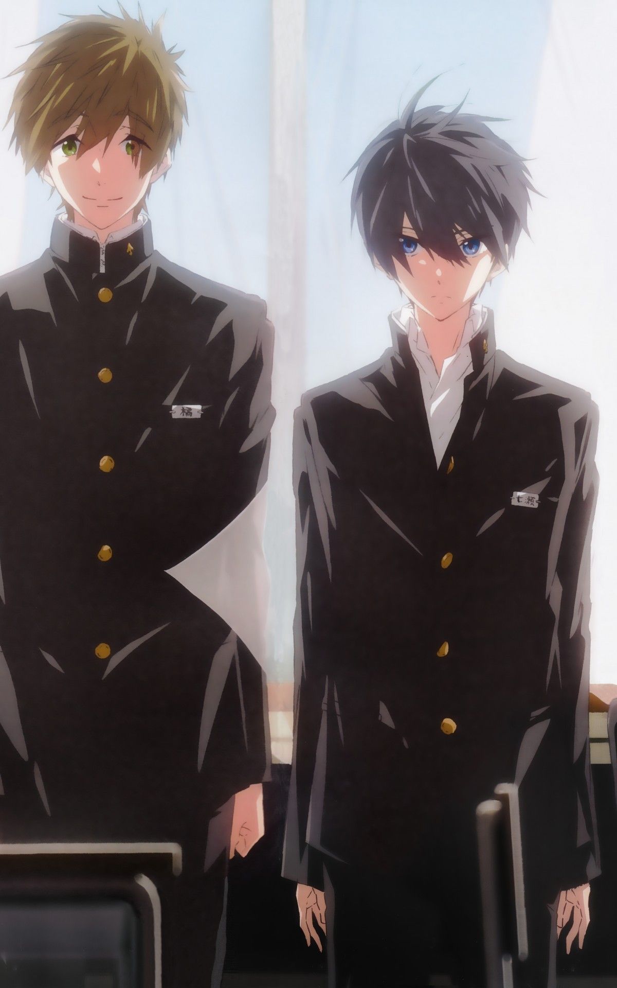 Download 1200x1920 Anime Guys, Boy School Uniform, Wallpaper