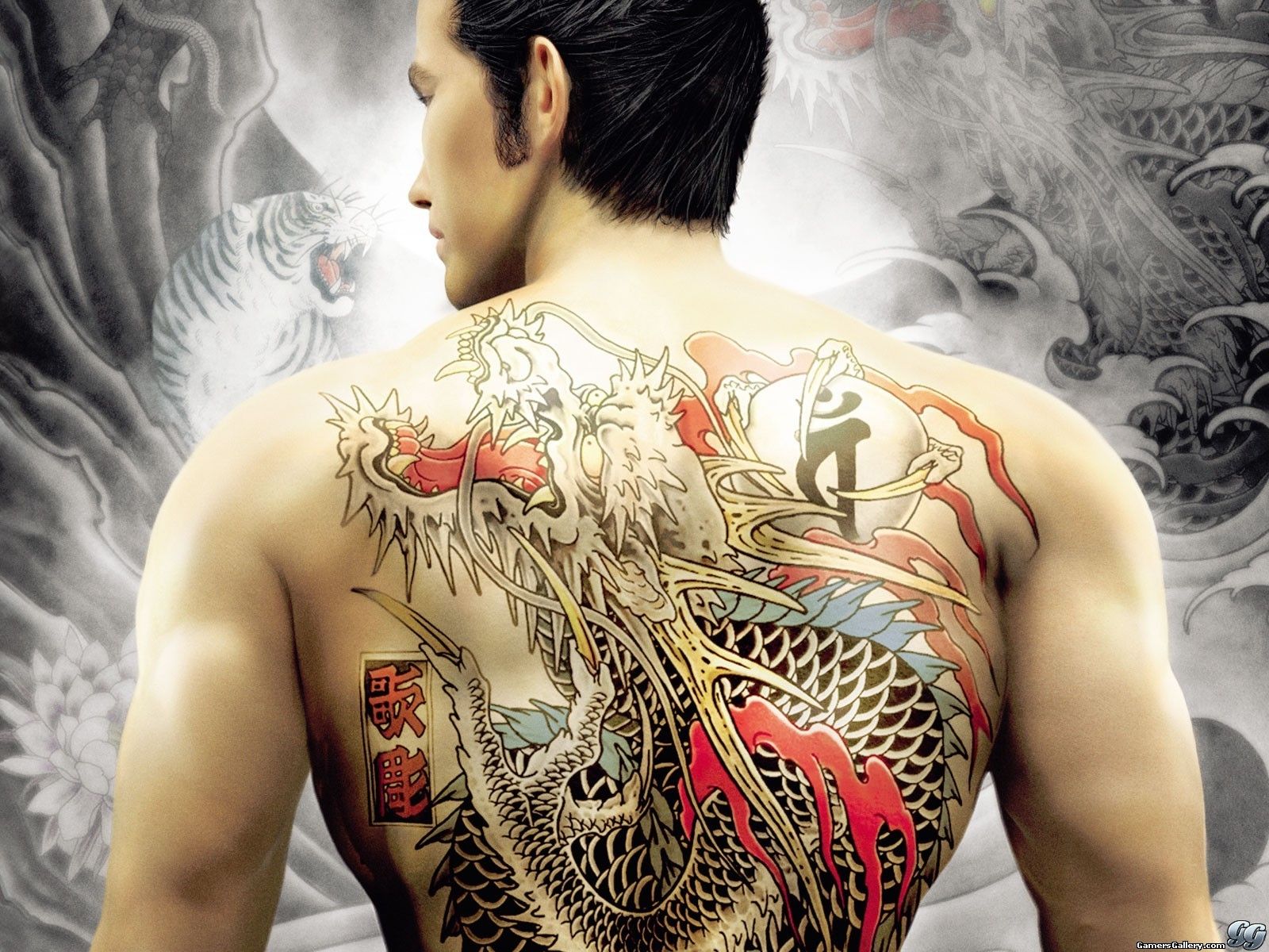 Desktop Wallpaper Yakuza Tattoos Human back Games