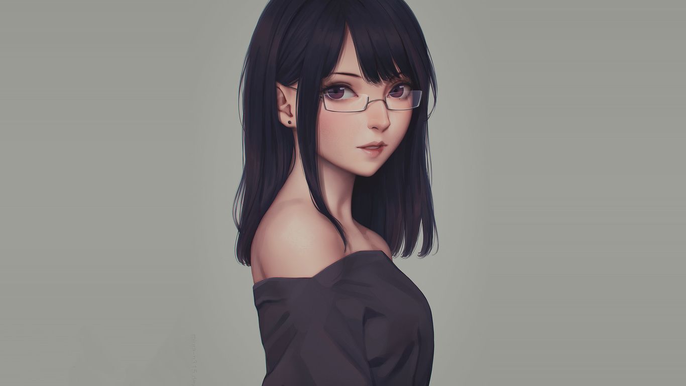 Girl with Glasses Anime Wallpaper Free Girl with Glasses
