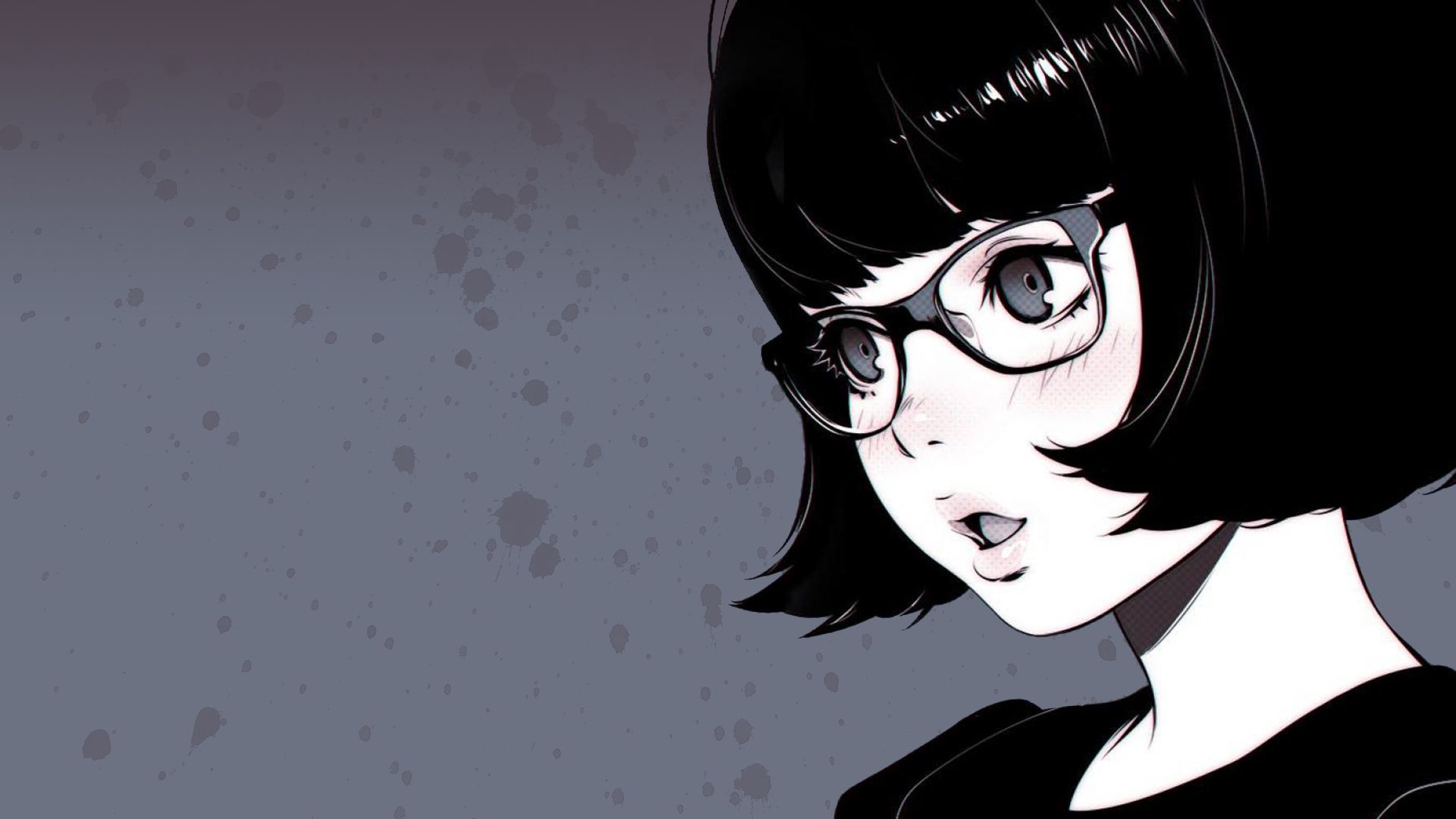 Cute Anime Girl Short Hair with Glasses Wallpaper 4K #220h