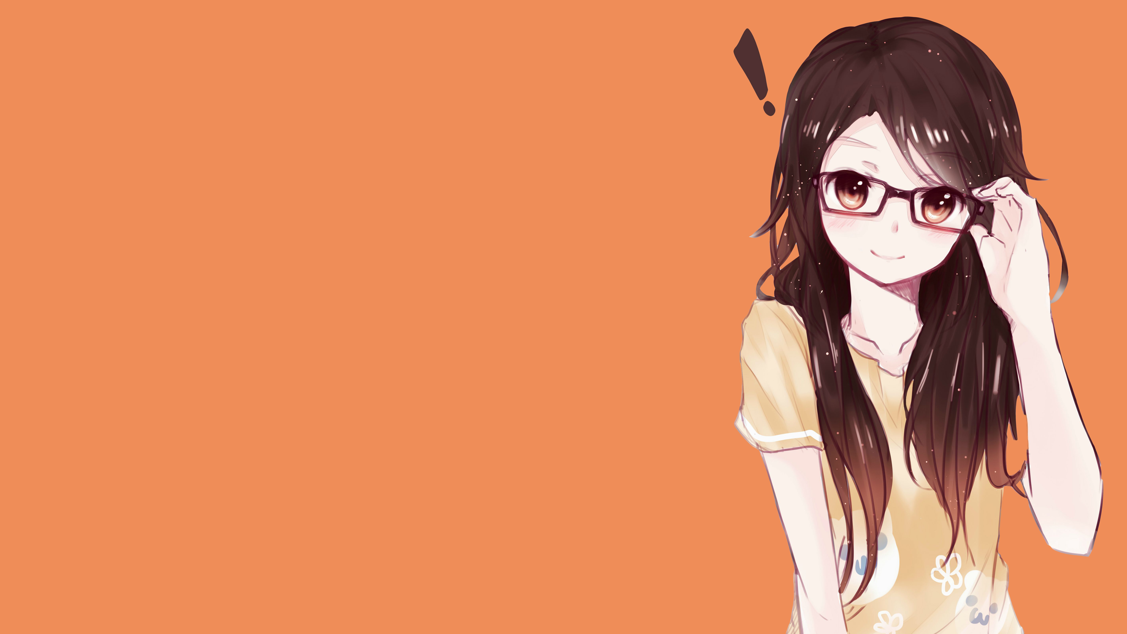 Cute Anime Girl with Glasses : r/wallpapers