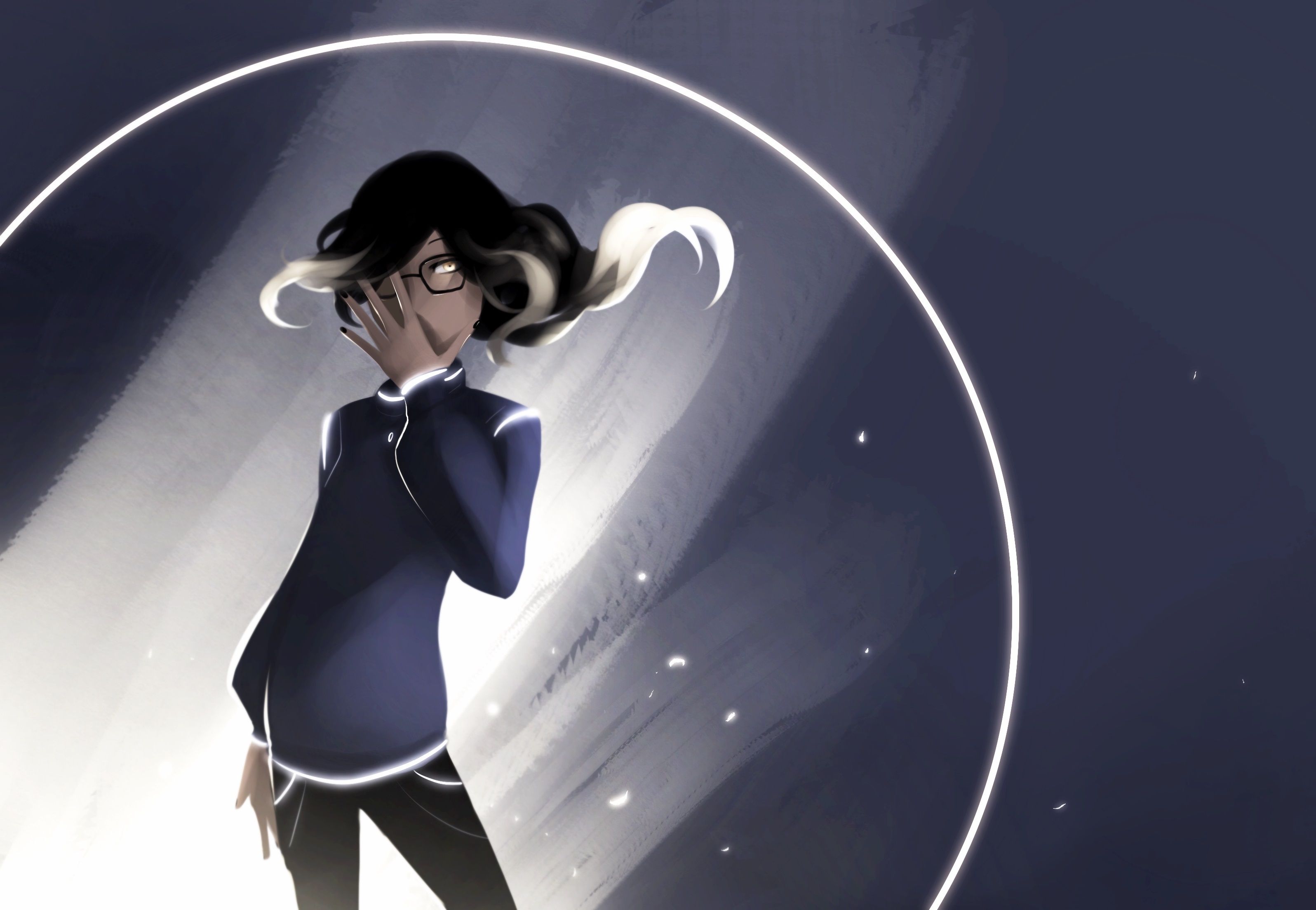 Anime Girl in Glasses Art Wallpaper, HD Anime 4K Wallpaper