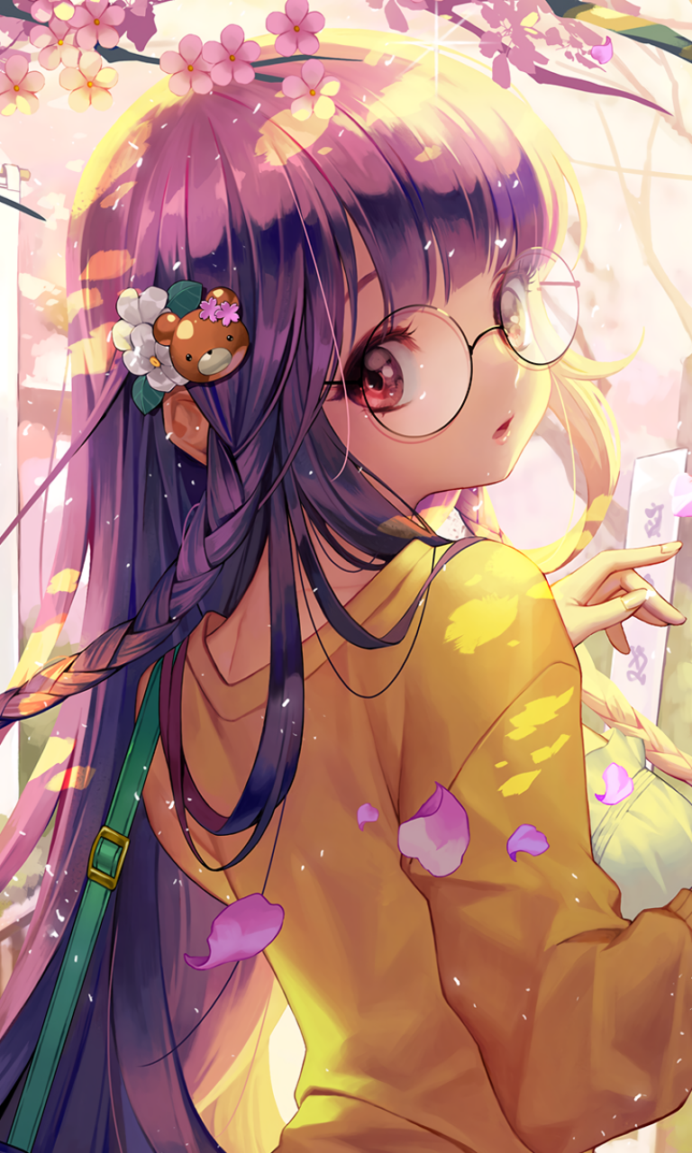 Anime Girl With Glasses Wallpapers - Wallpaper Cave