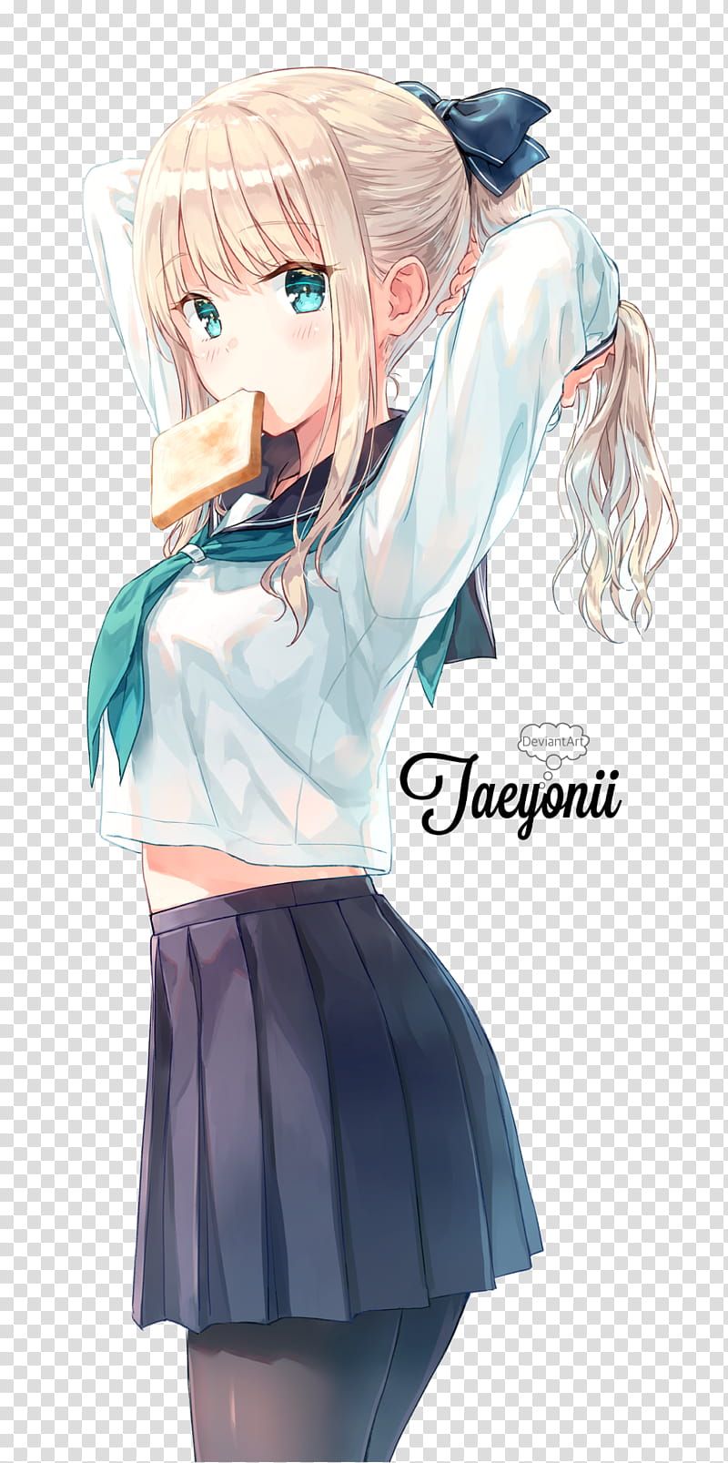 Anime School Girl, Jaeyonii anime character transparent background