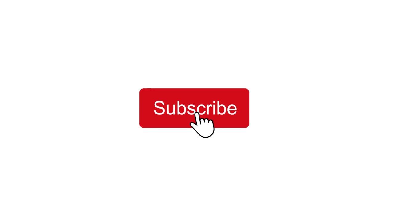 Youtube Subscribe Click Button animation. Notify Bell, Like, Share