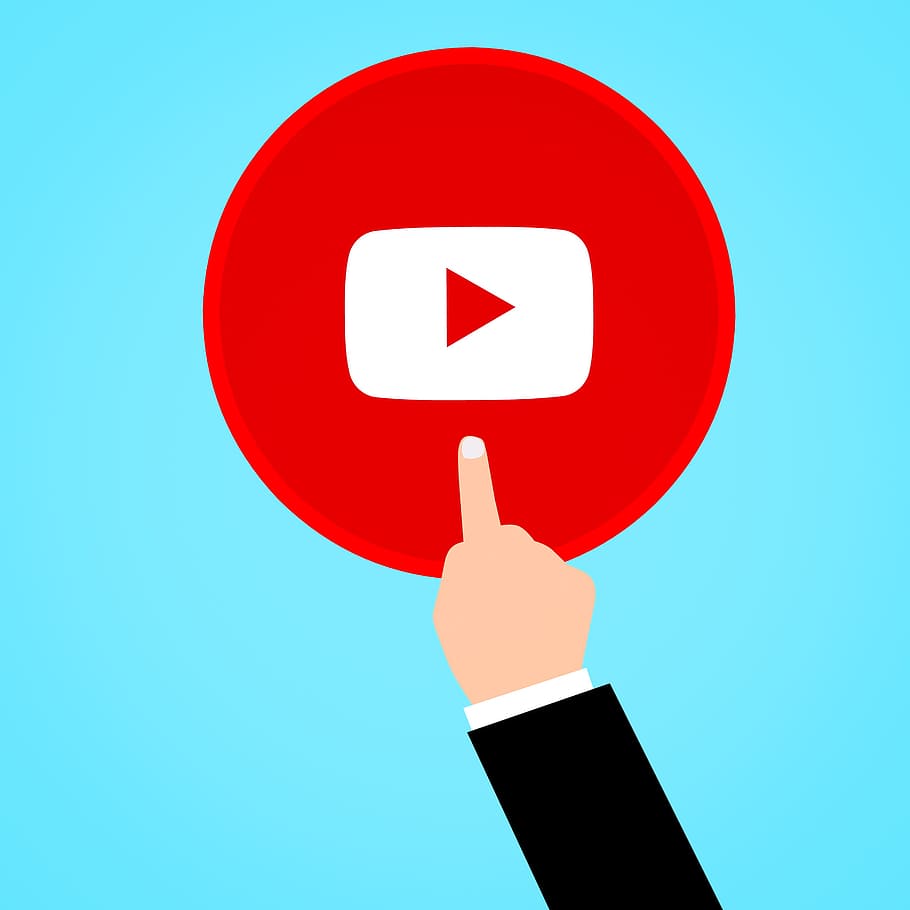 HD wallpaper: Illustration of hand pressing YouTube icon