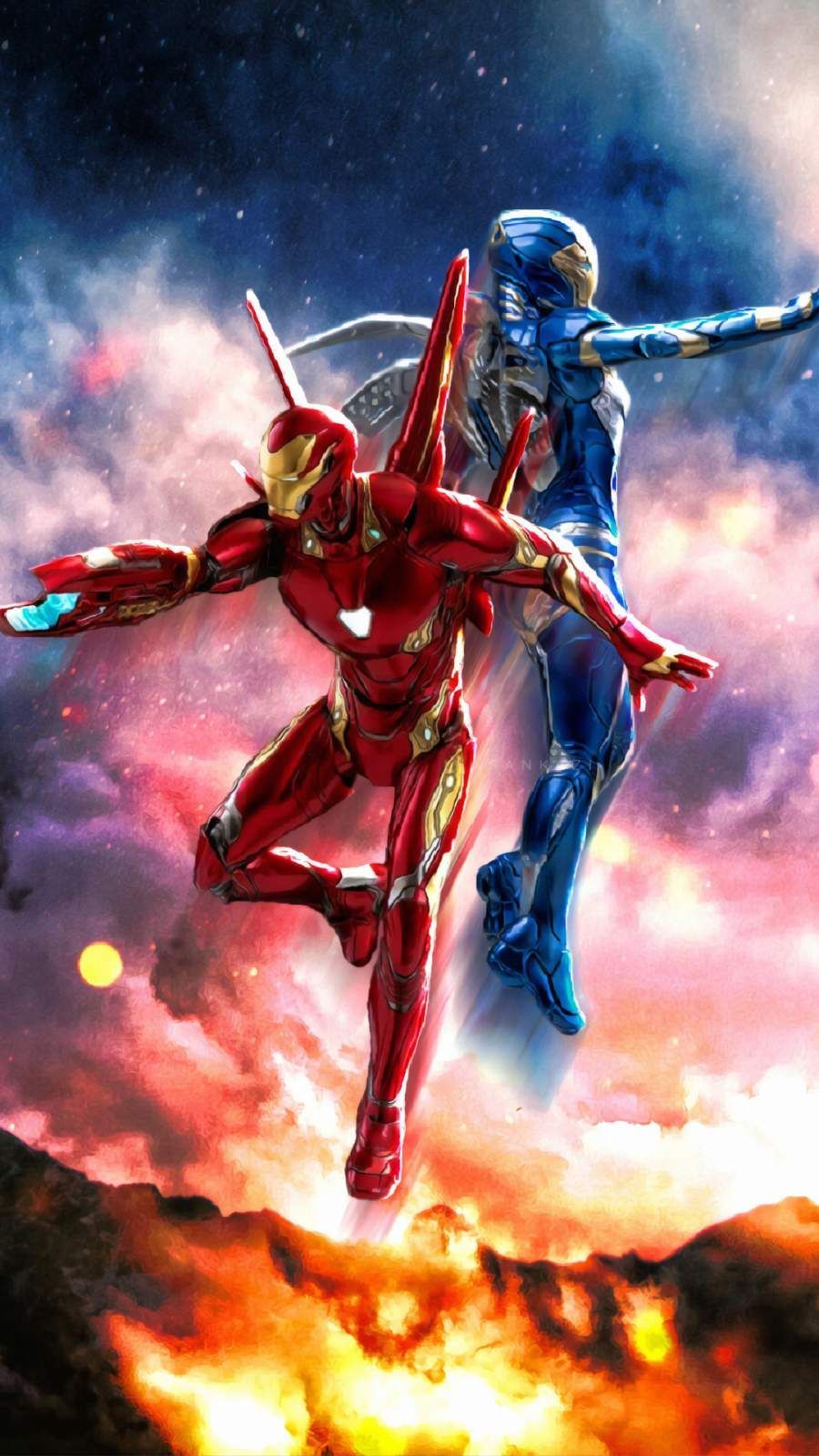 Iron Man and Pepper Potts Rescue Suit iPhone Wallpaper. Iron man wallpaper, Iron man art, Marvel wallpaper