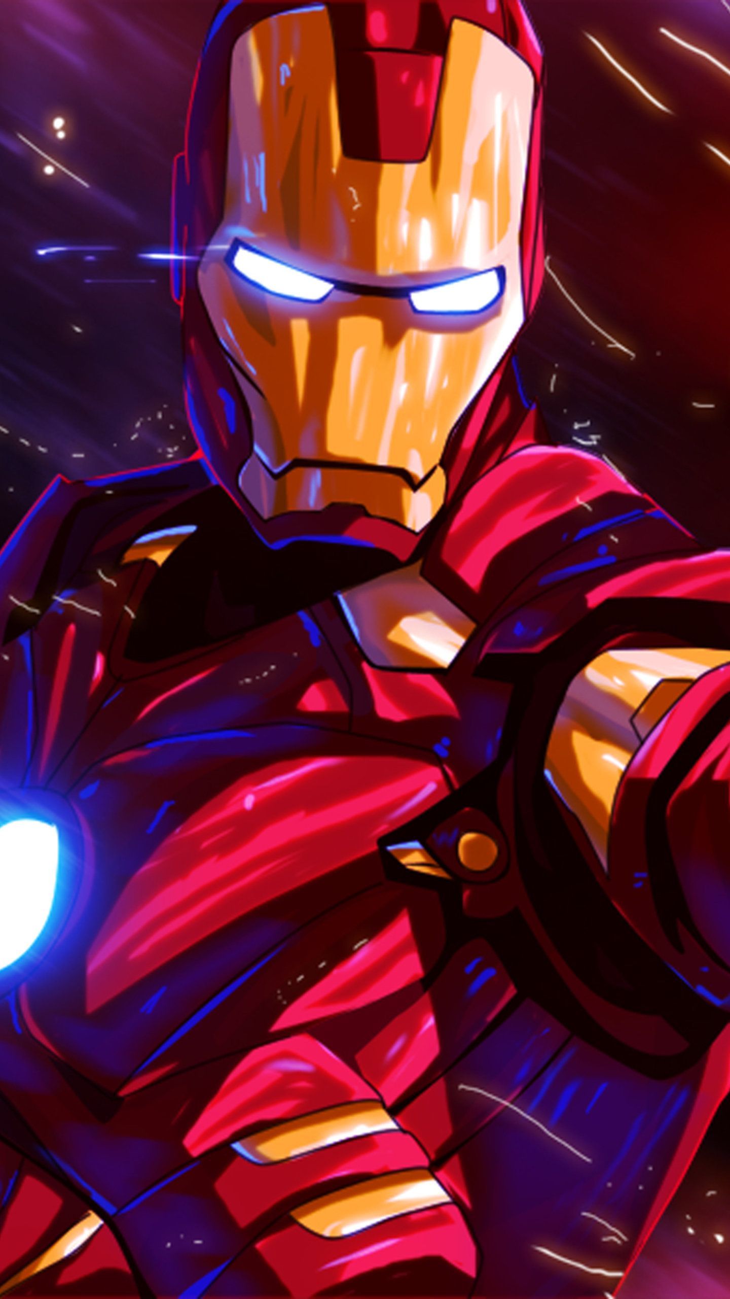 Iron Man Colorful Glowing Art HD Wallpaper. Iron man