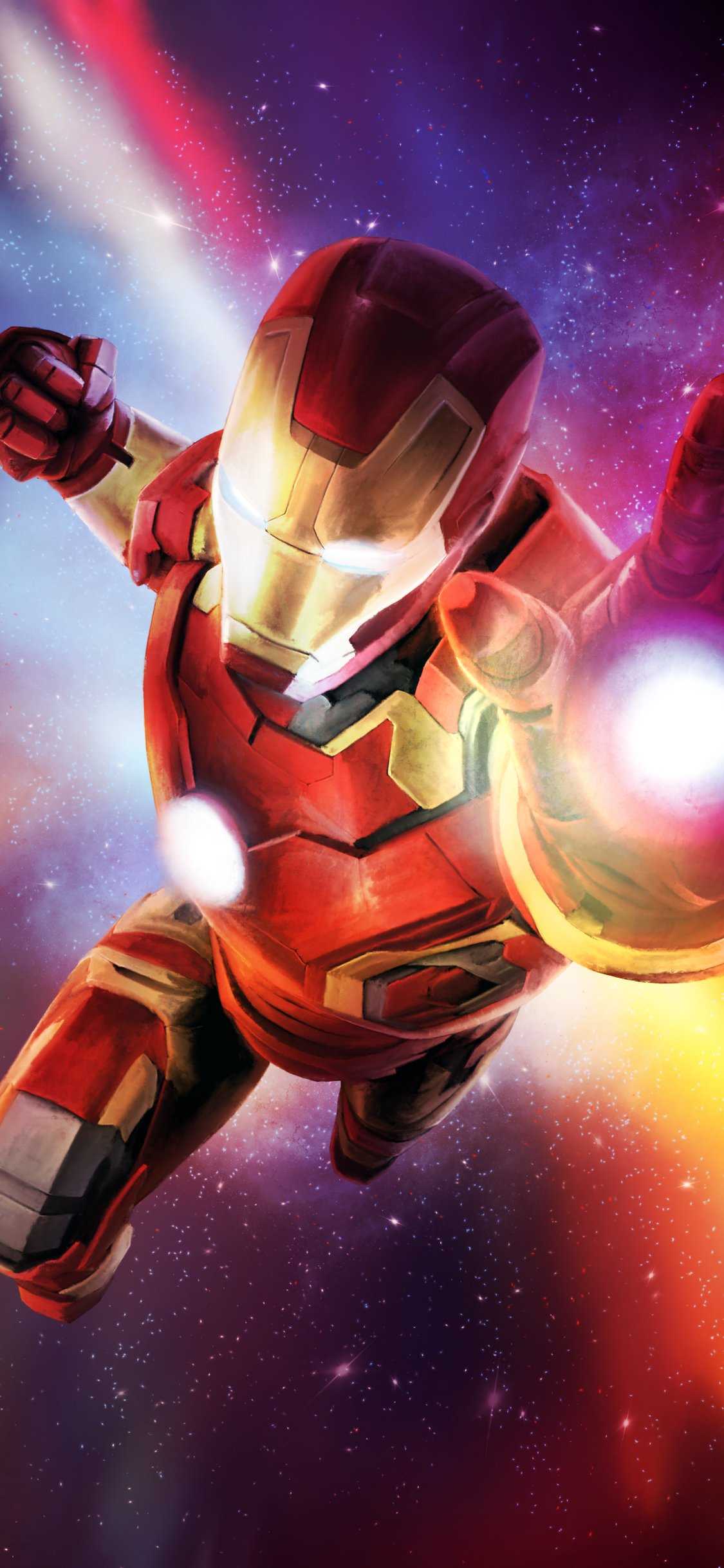 Iron Man Colorful Art HD Wallpaper (1125x2436)