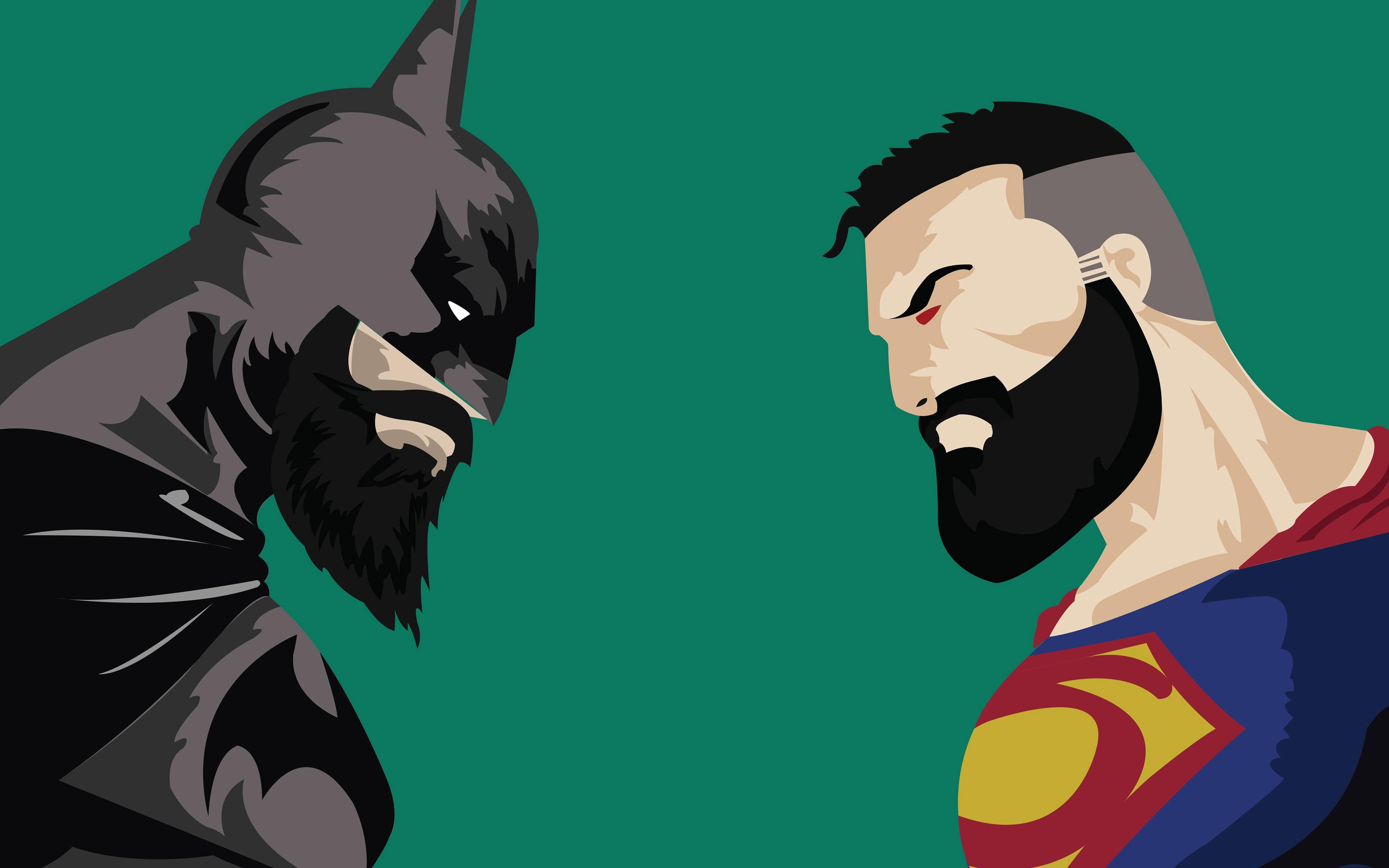 Battle of the Beards. Superman wallpaper, Batman
