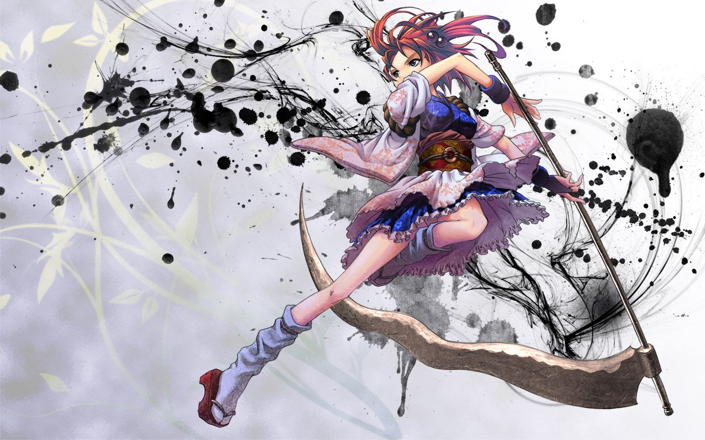 Touhou Wallpaper Girl With Death Scythe