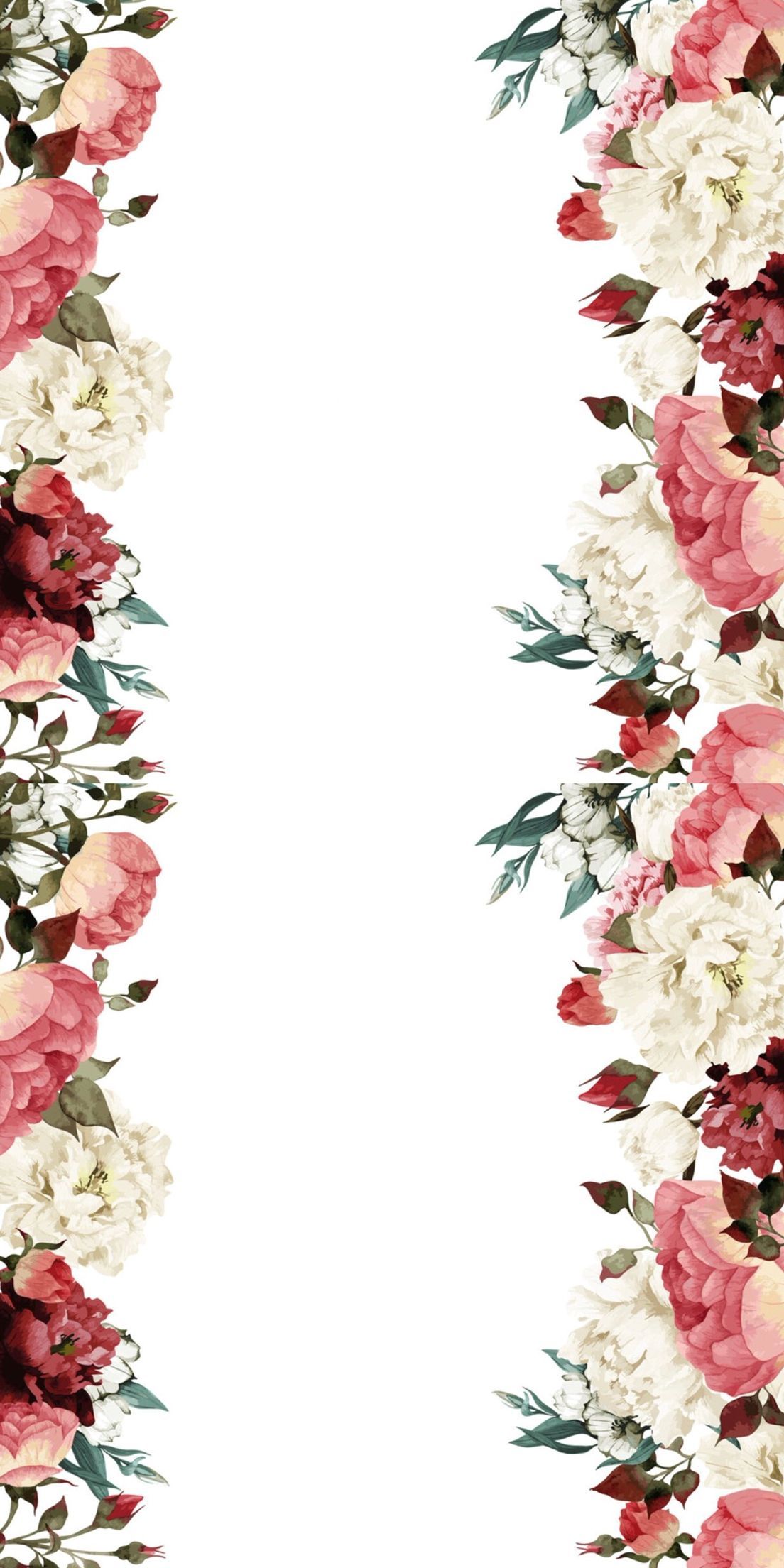 Flower Outline iPhone Wallpaper