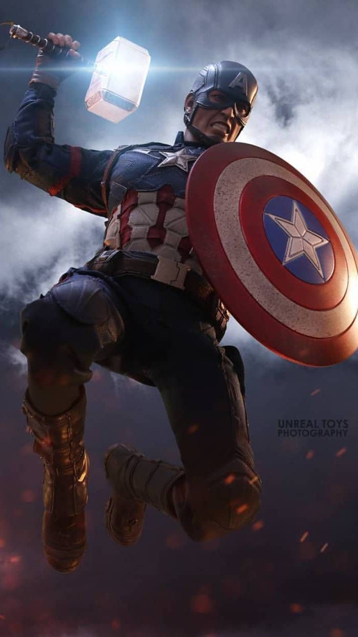 Captain America Lift Thor Hammer Worthy IPhone Wallpaper. Captain