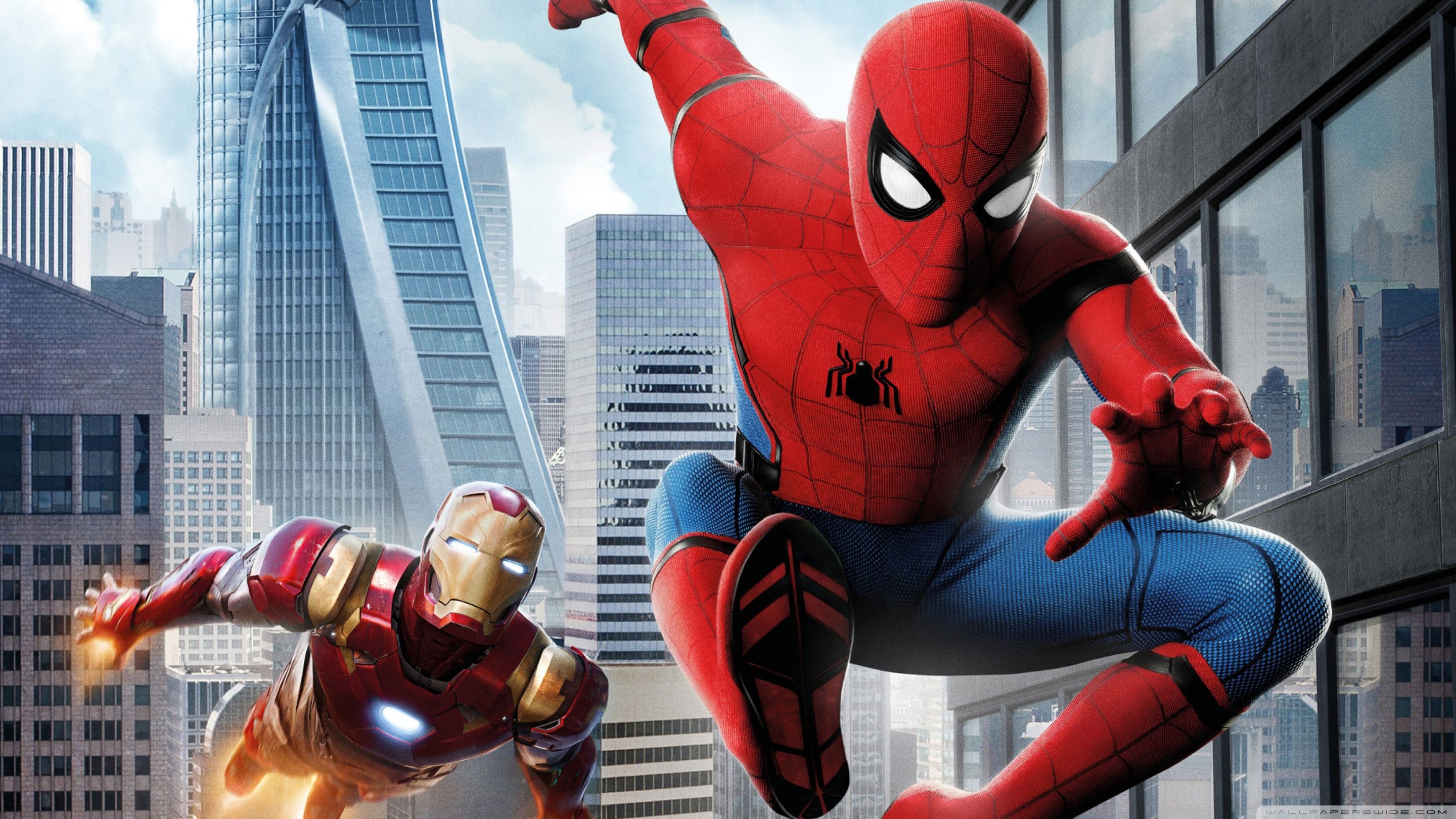 Spider Man Homecoming Iron Man Ultra HD Desktop Background