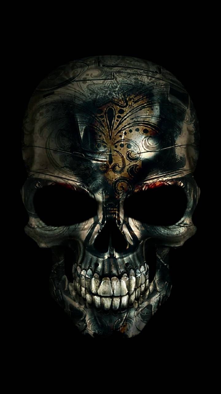 Download Goldstain skull Wallpaper