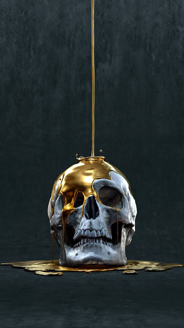 gold skull wallpaper