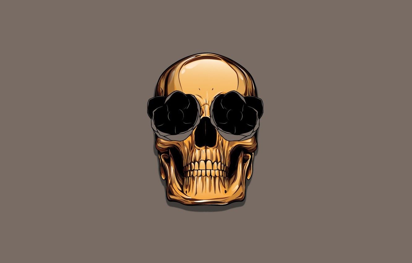 Wallpaper color, skull, sake, gold image for desktop, section