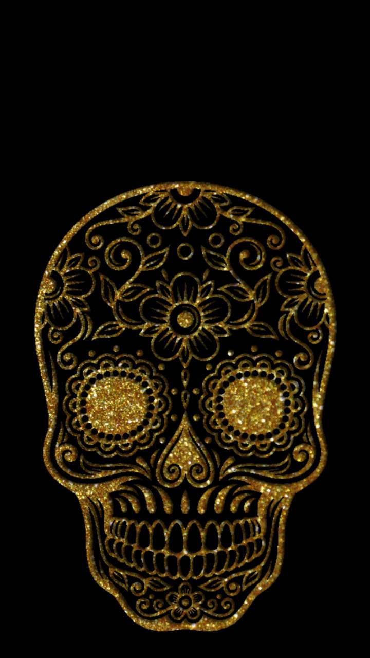 Golden Skull wallpaper