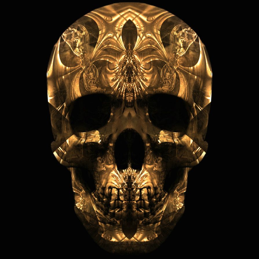 HD wallpaper Apashe skull gold black black background sculpture   Wallpaper Flare