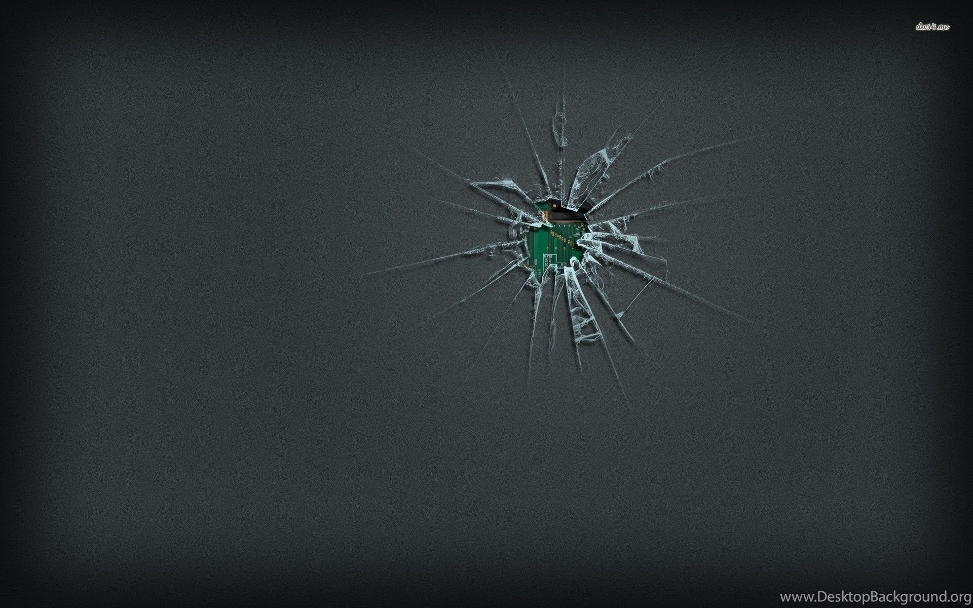 Processor Behind Broken Screen Wallpaper Computer Wallpaper