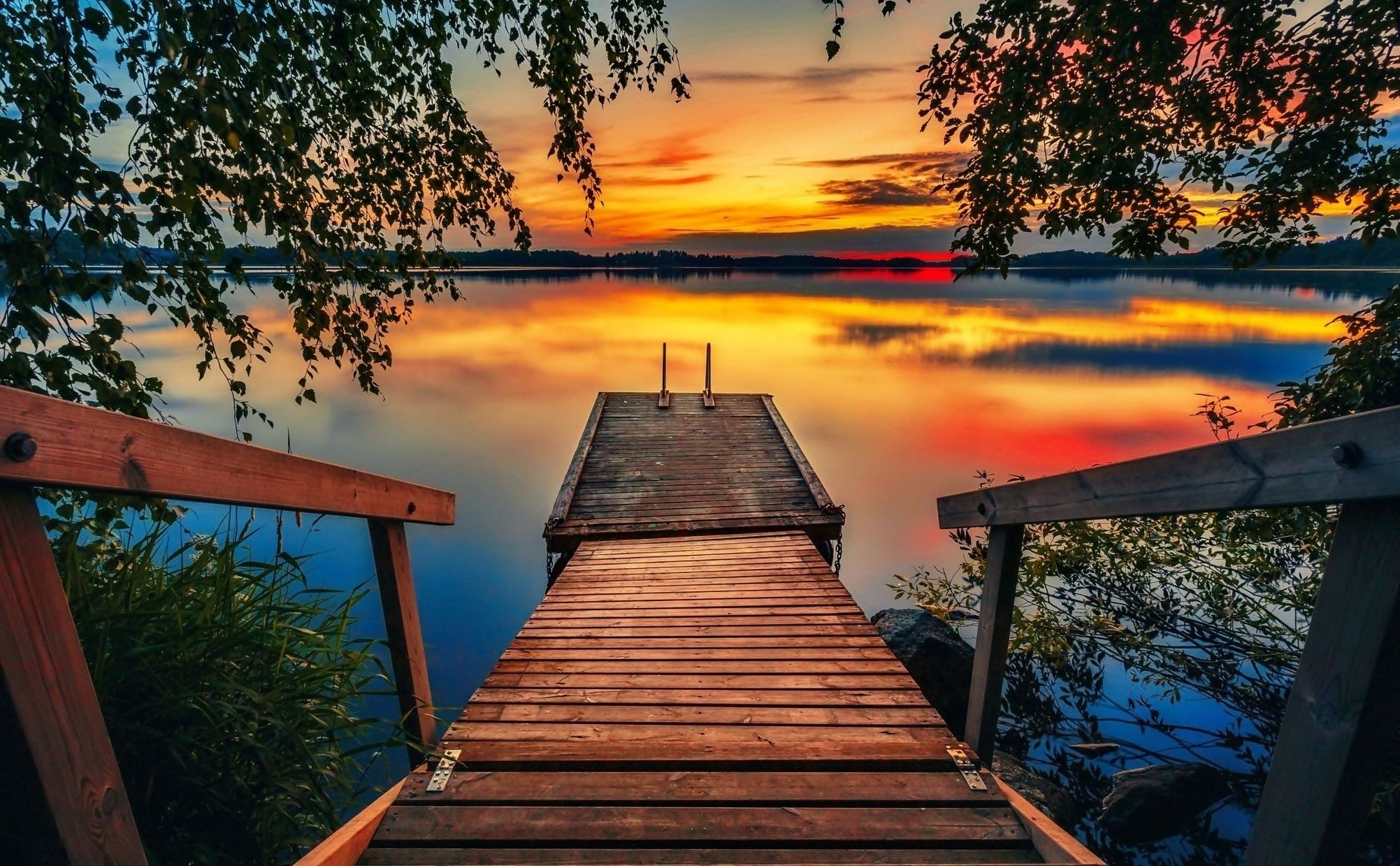 Lake Sunset HD Wallpaper