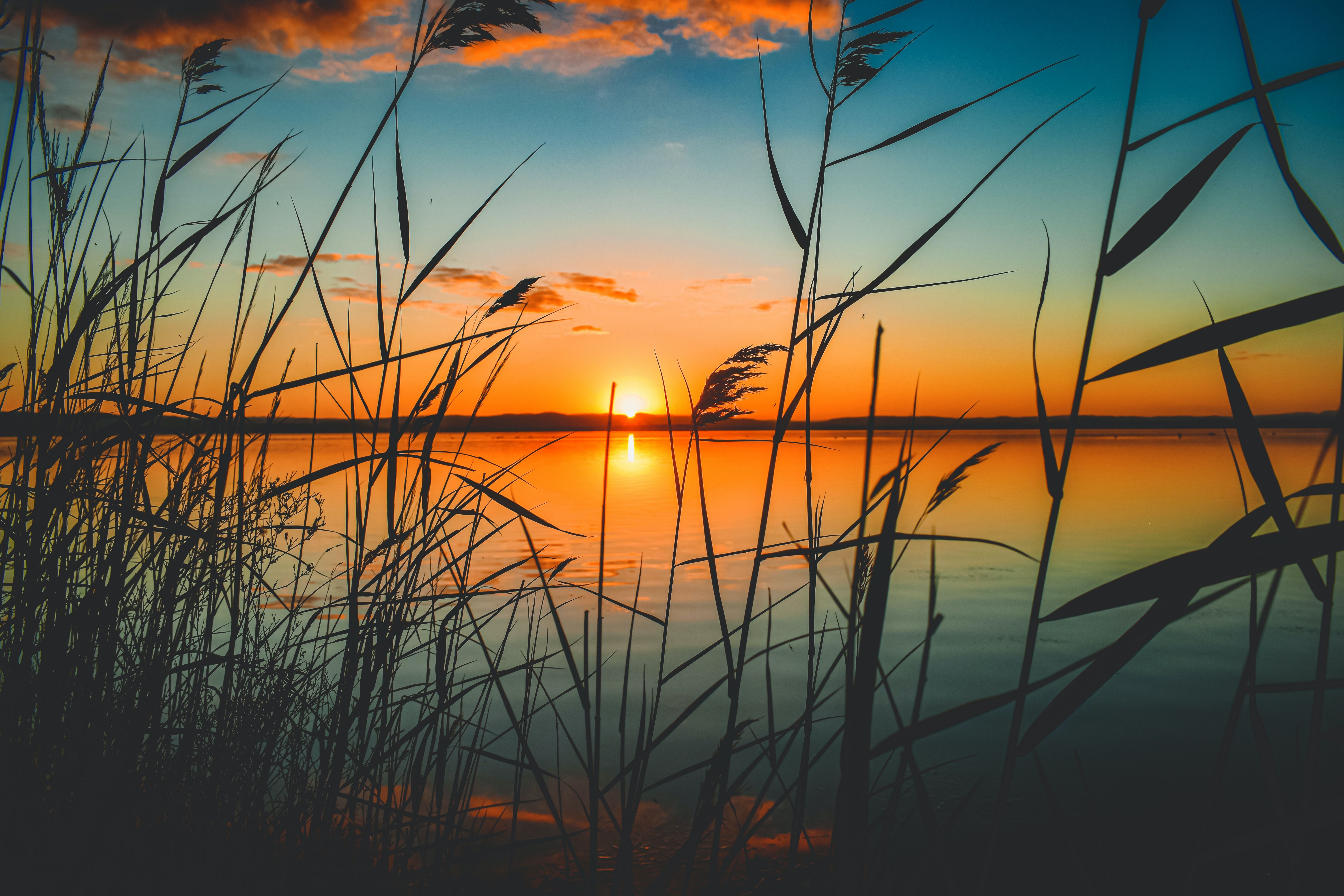 Scenic View Of Lake During Sunset · Free