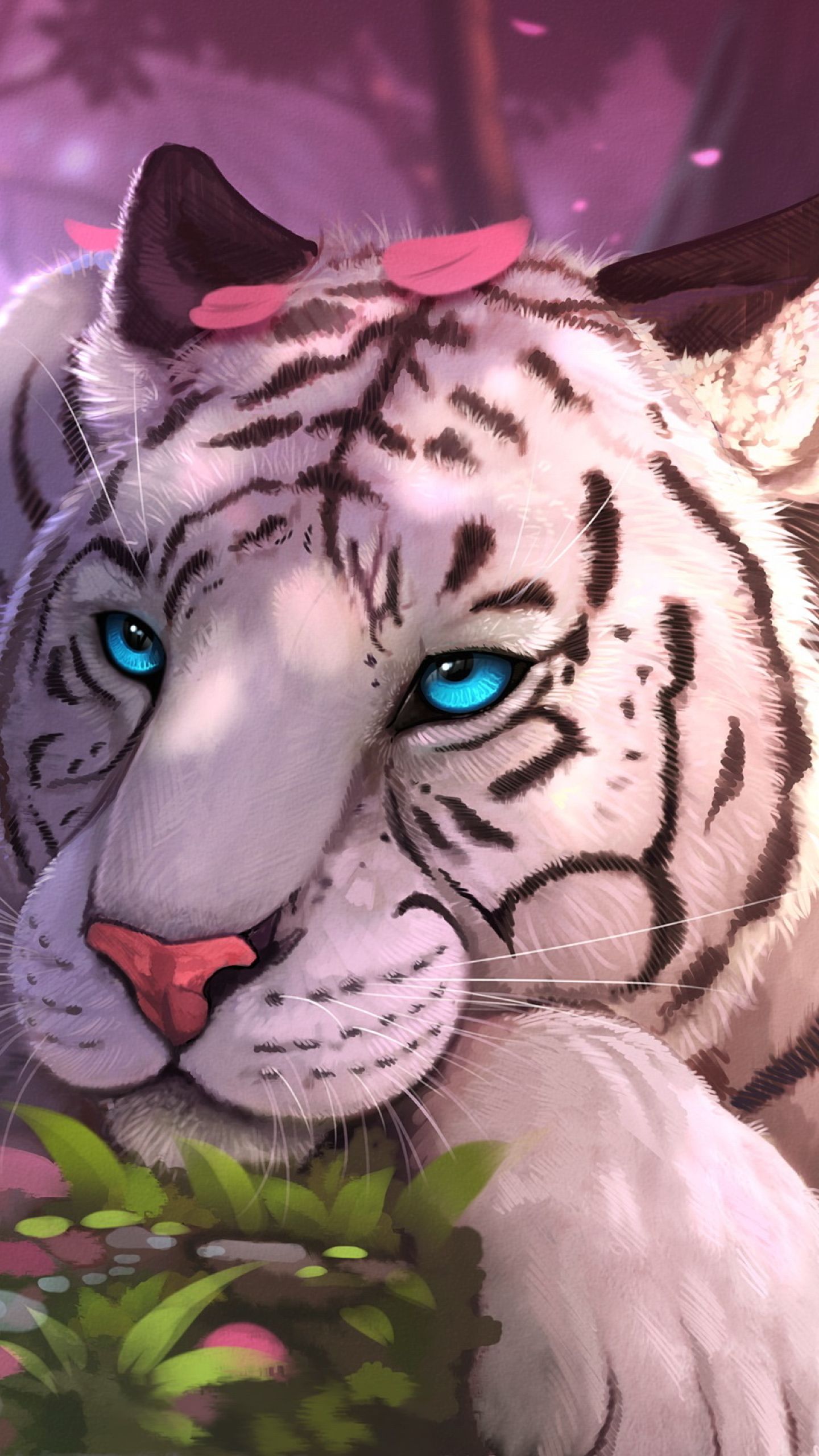 Blue Eyes White Tiger In Fantasy World Samsung Galaxy S6