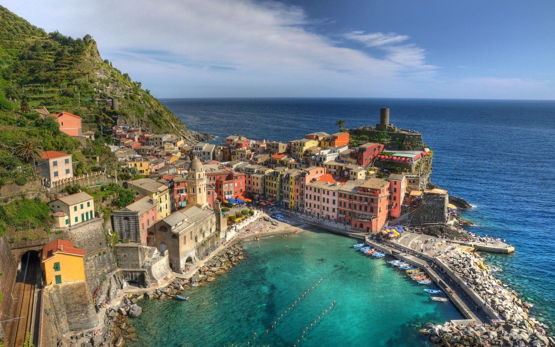 Italy, Vernazza, Cinque Terre Wallpaper HD / Desktop and Mobile