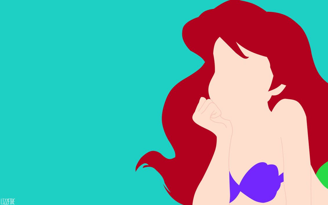 Ariel Minimalist Wallpaper. Disney desktop wallpaper, Mermaid wallpaper, Disney wallpaper