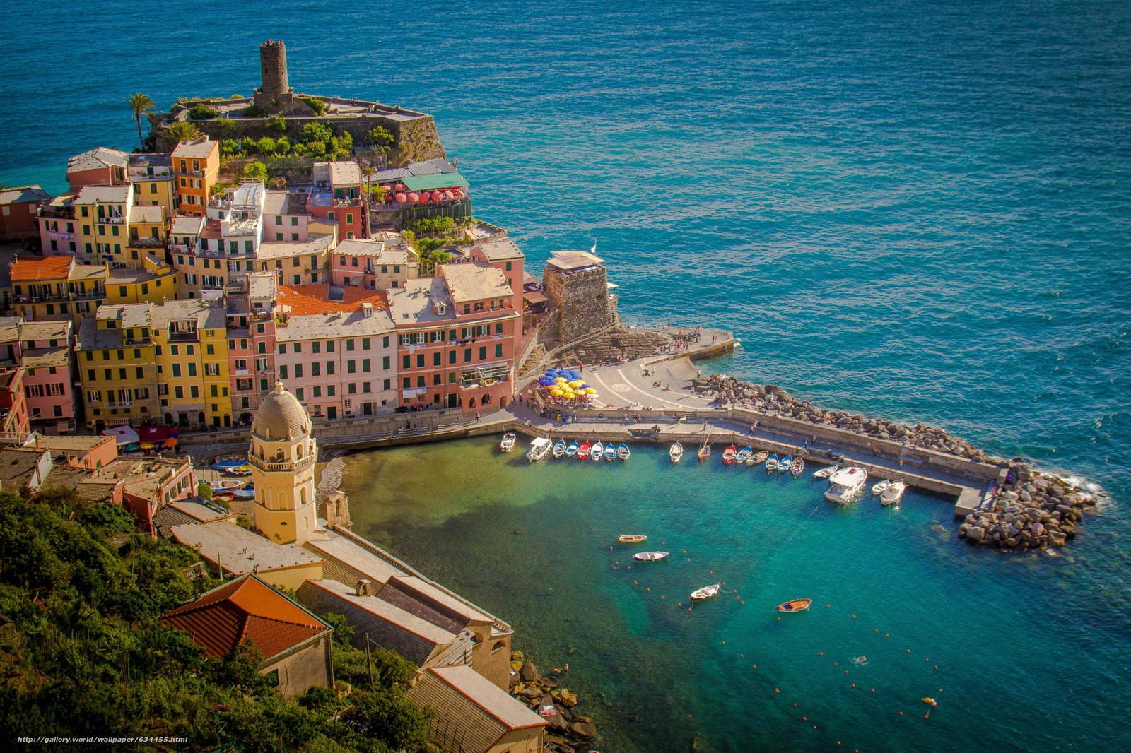 Download wallpaper Vernazza, Cinque Terre, Liguria, Italy free