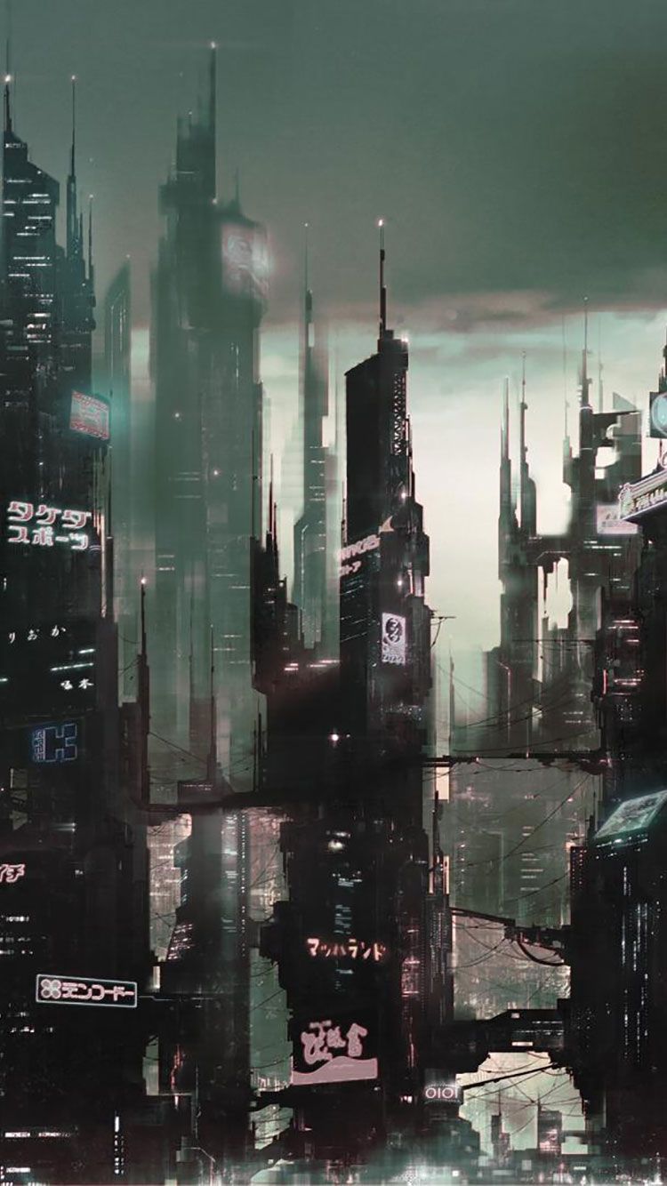 Futuristic City iPhone Wallpaper