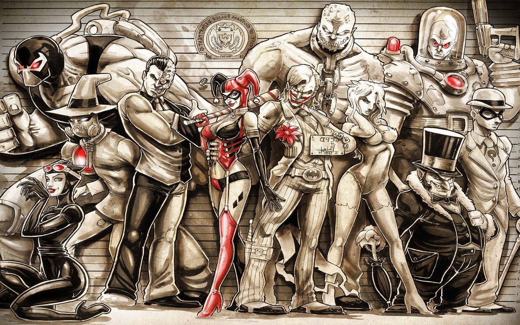 Harley Quinn, Batman, Joker, DC Comics, Digital Art Wallpaper HD / Desktop and Mobile Background
